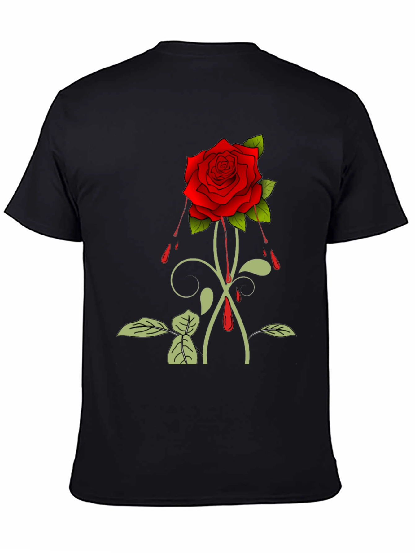 Black Rose Graphic T-Shirt - Black view 4