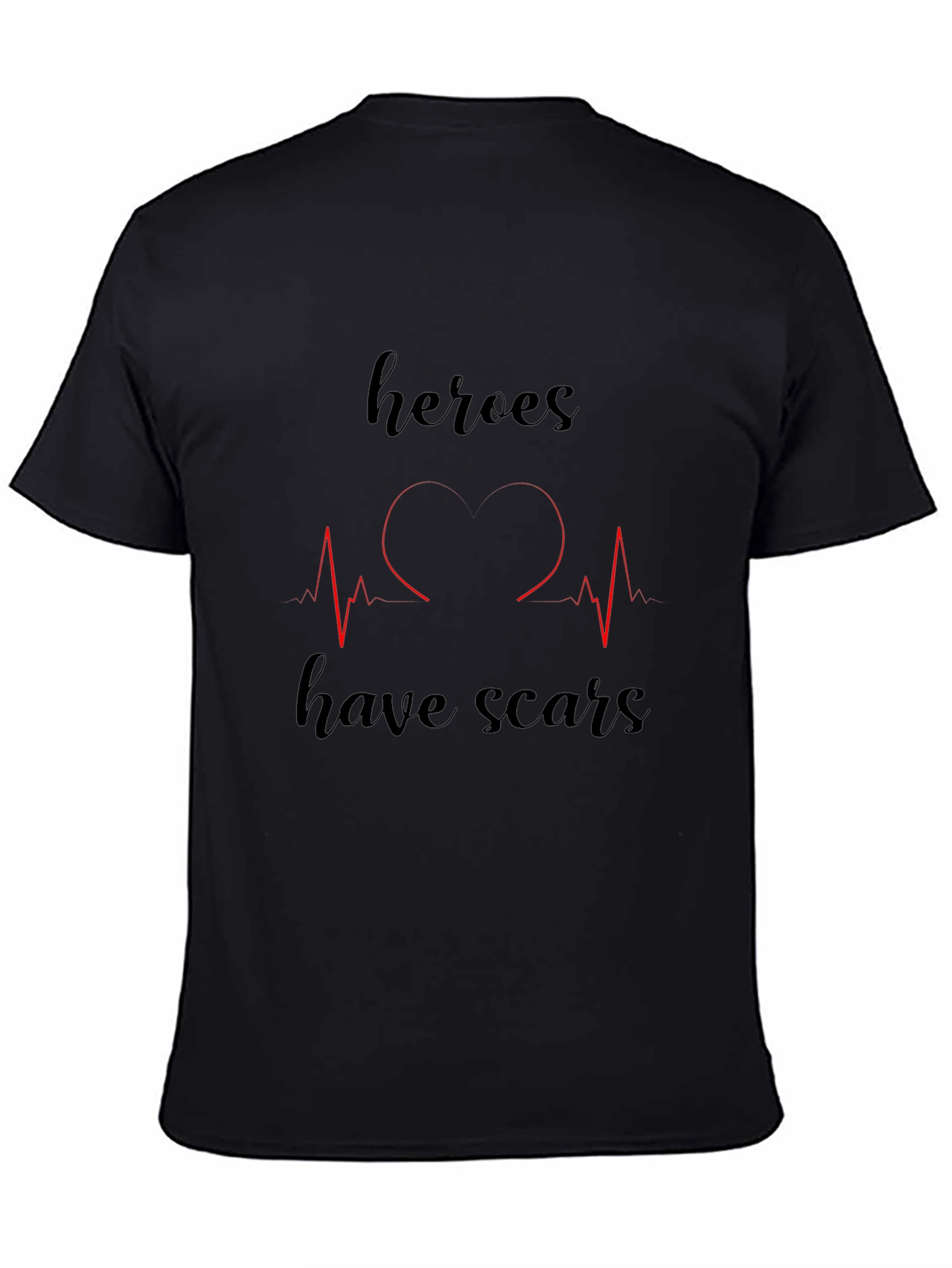 Black Heroes Have Scars Graphic T-Shirt view 4