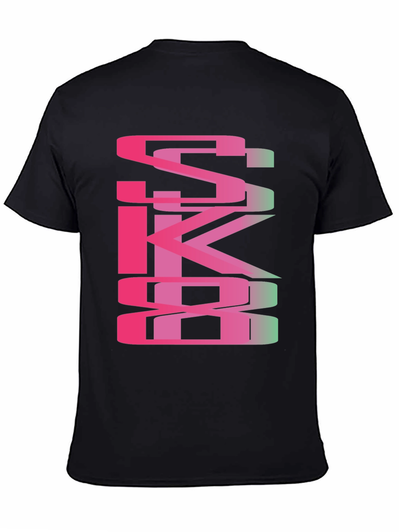 Black Abstract Graphic Print Black T-Shirt view 4