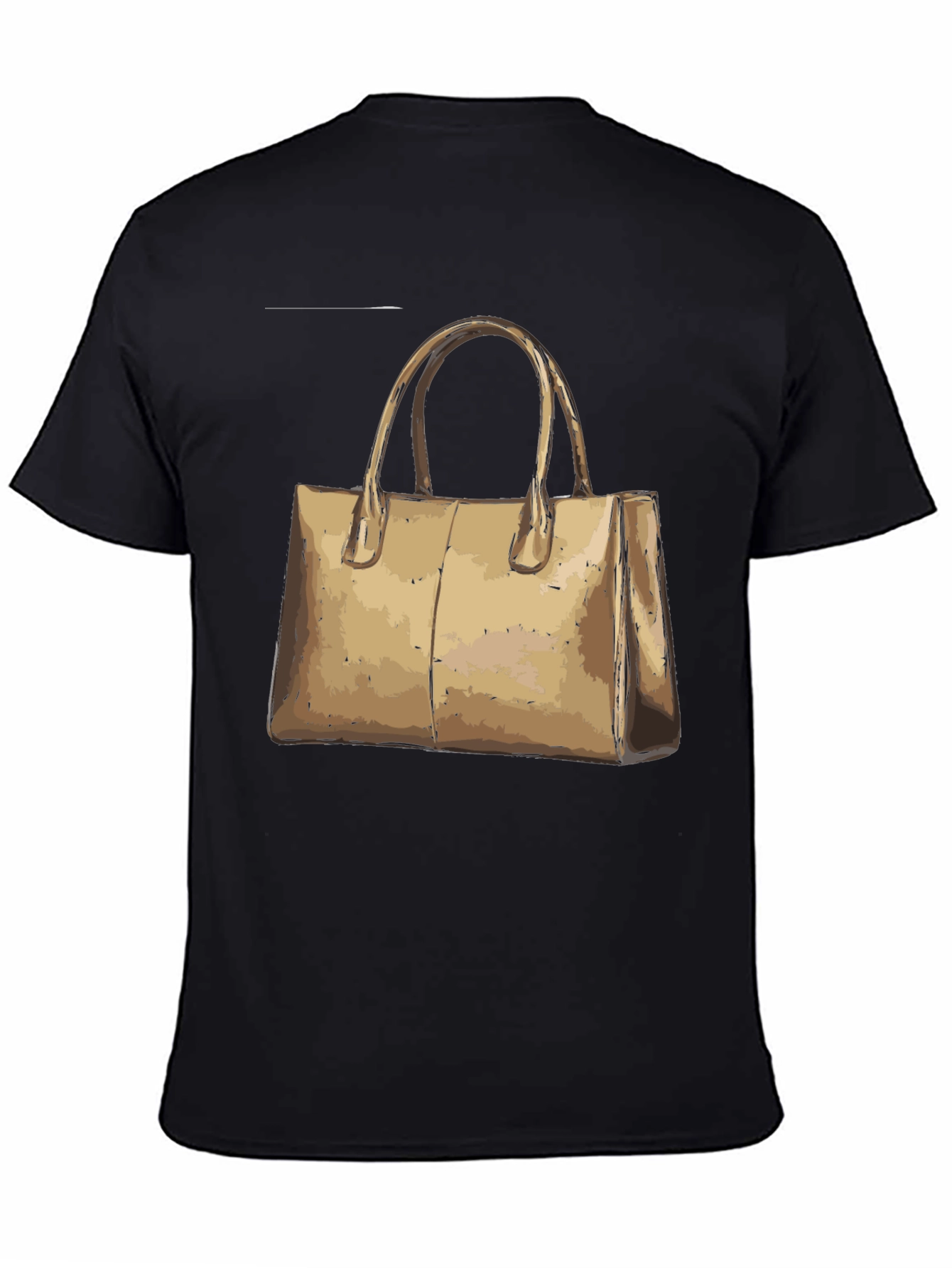 Black Graphic Tee - Handbag Design - Casual Unisex T-Shirt view 4