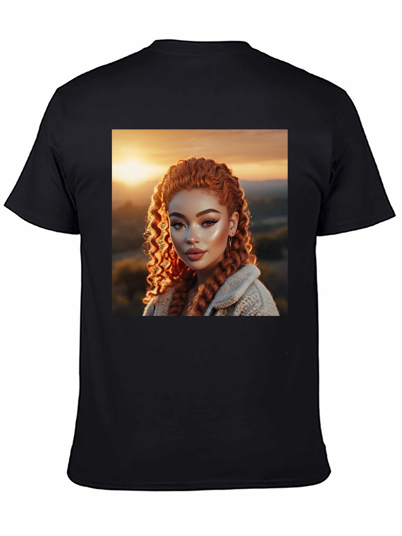 Black Graphic Tee - Red Haired Beauty view 4