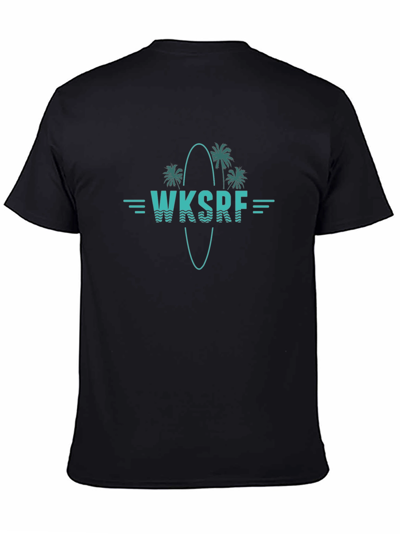 Black WKSRF Surfboard Graphic Tee - Black view 4