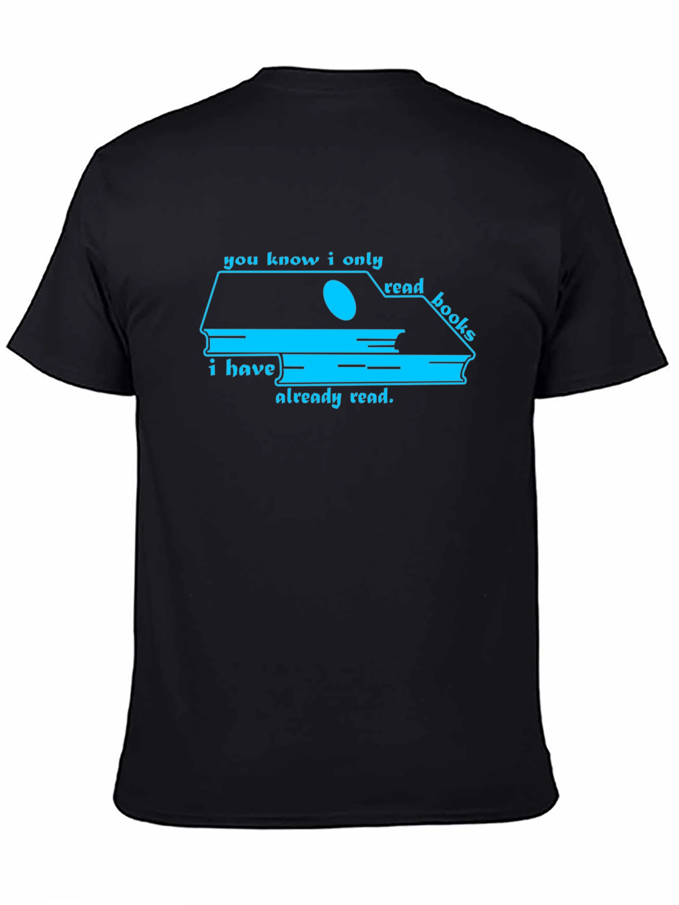 Black Book Lover T-Shirt - I Only Read Books I Have Already Read view 4