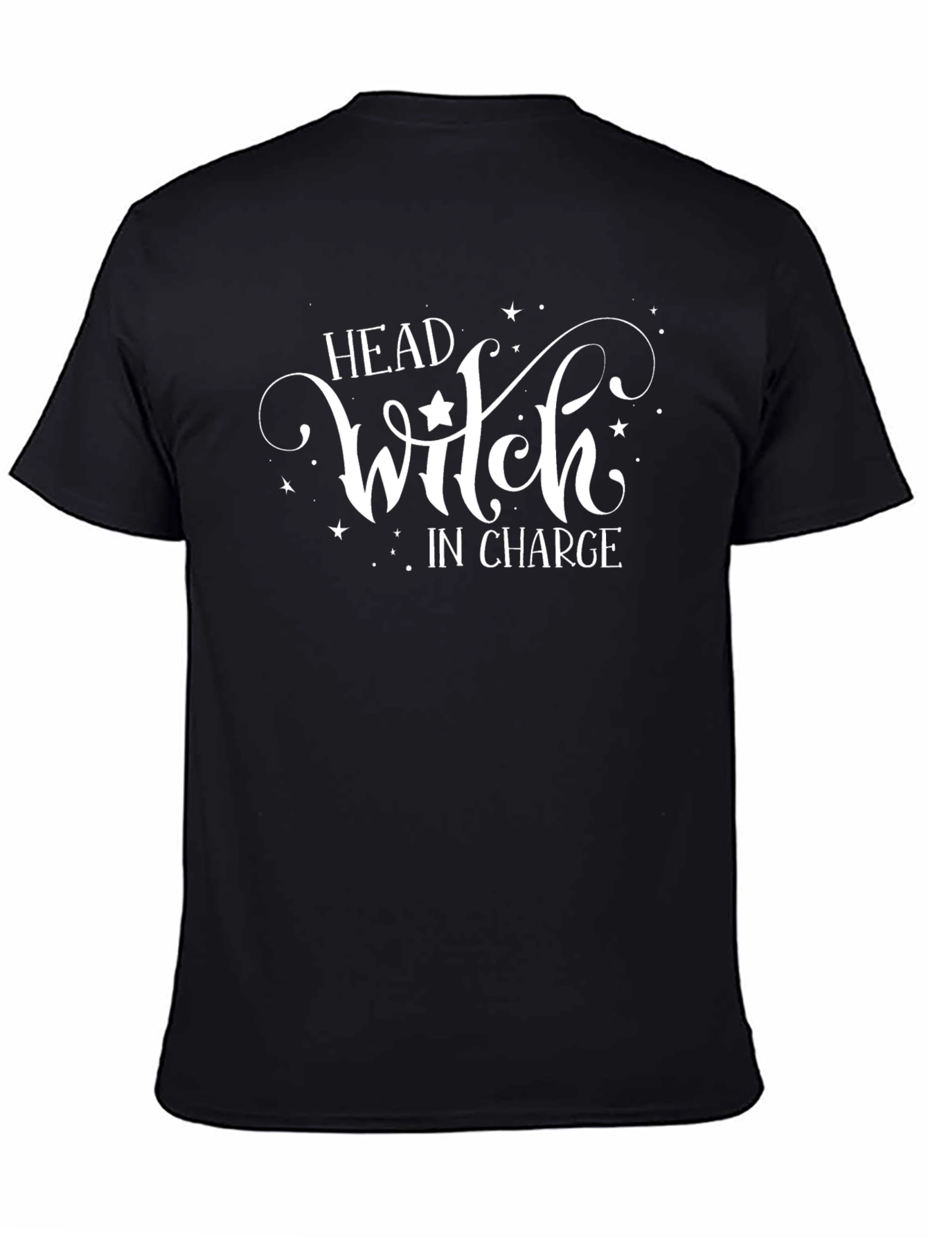 Black Head Witch in Charge Black T-Shirt view 4