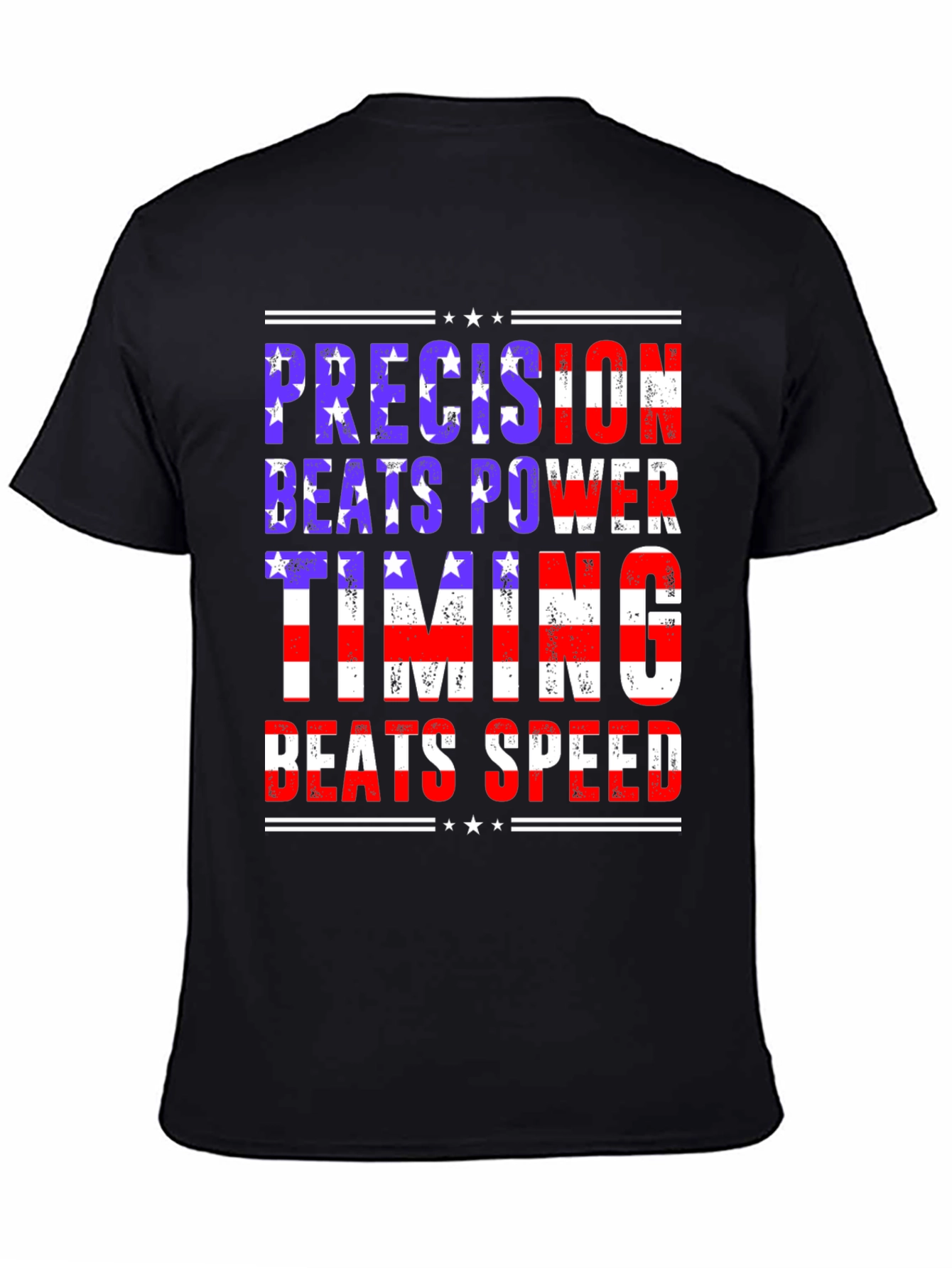 Black Precision Beats Power Graphic Tee view 4