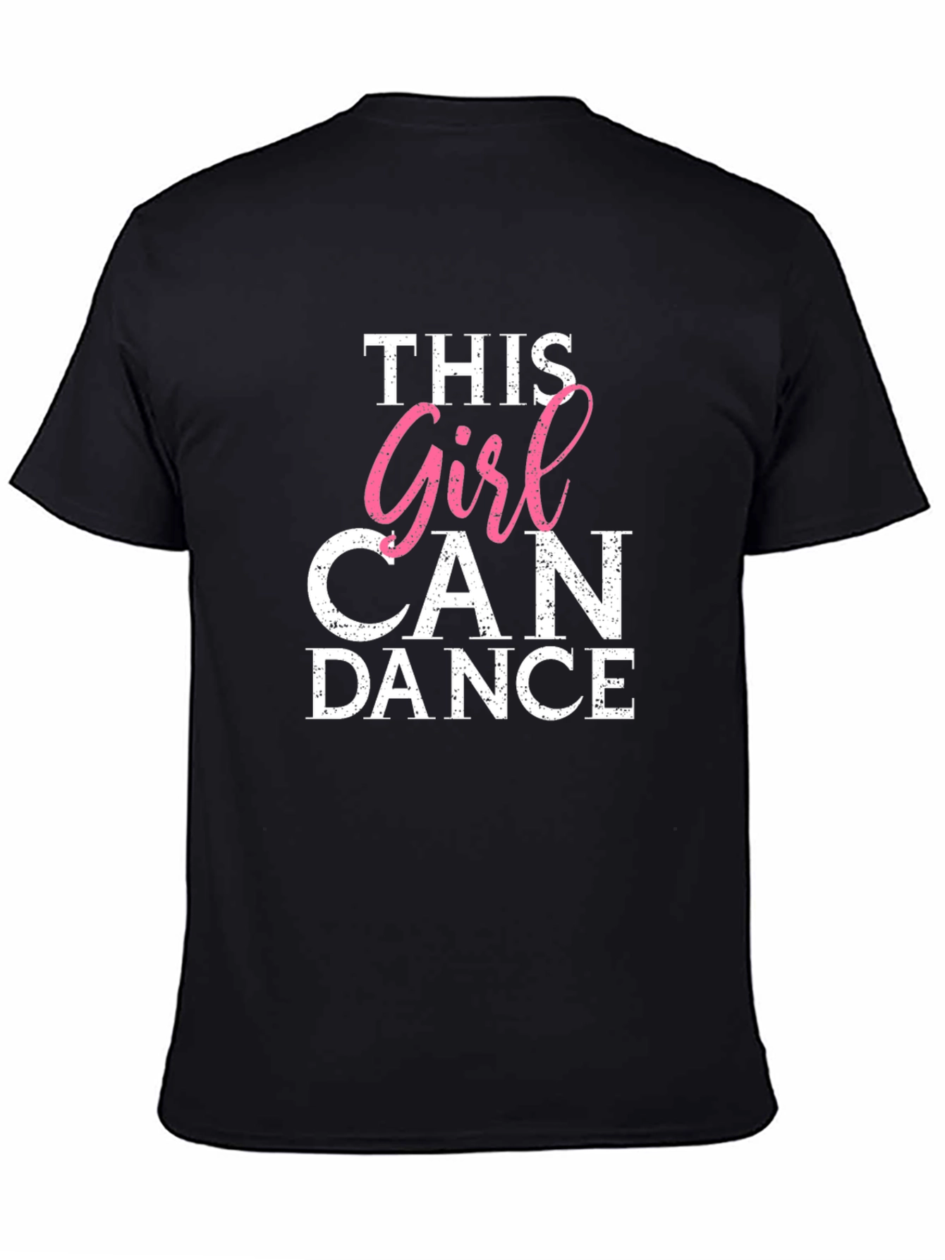 Black This Girl Can Dance Graphic Tee - Black Cotton Blend view 4
