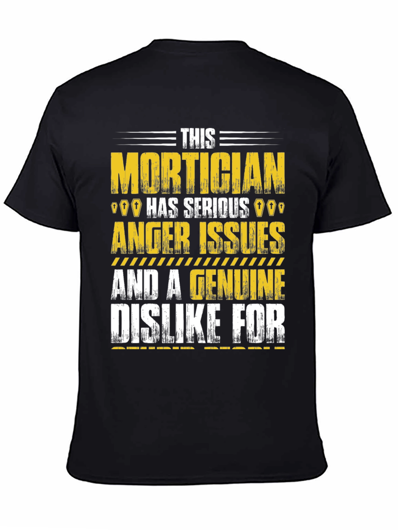 Black Mortician Humor Graphic T-Shirt view 4