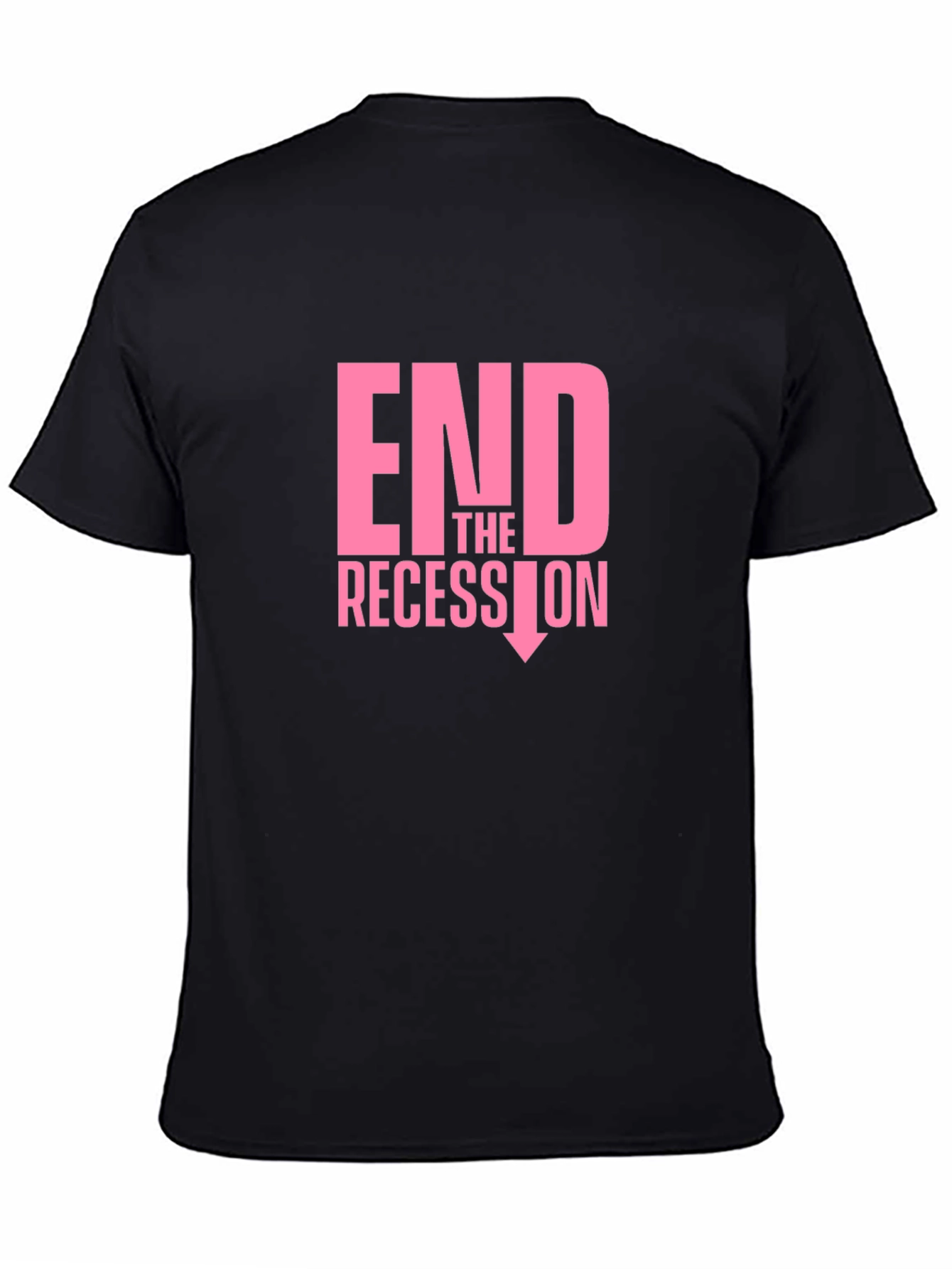 Black End the Recession Graphic T-Shirt view 4