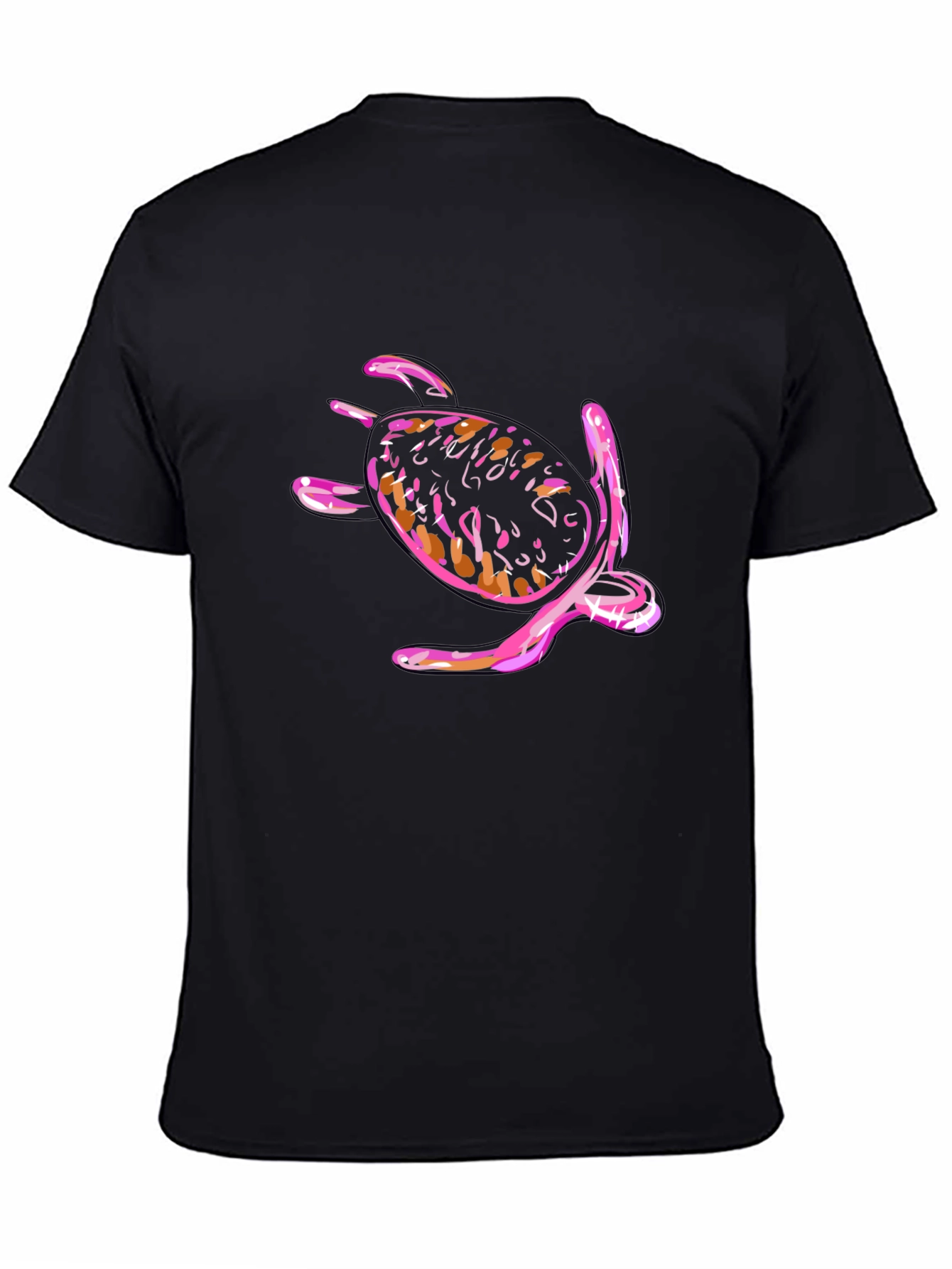 Black Turtle Graphic Black T-Shirt view 4