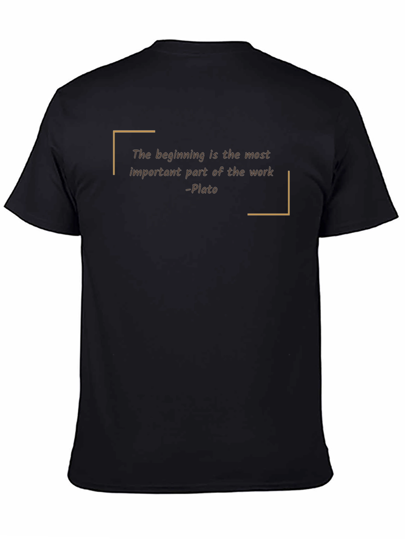 Black Philosophical T-Shirt: Plato Quote Tee view 4