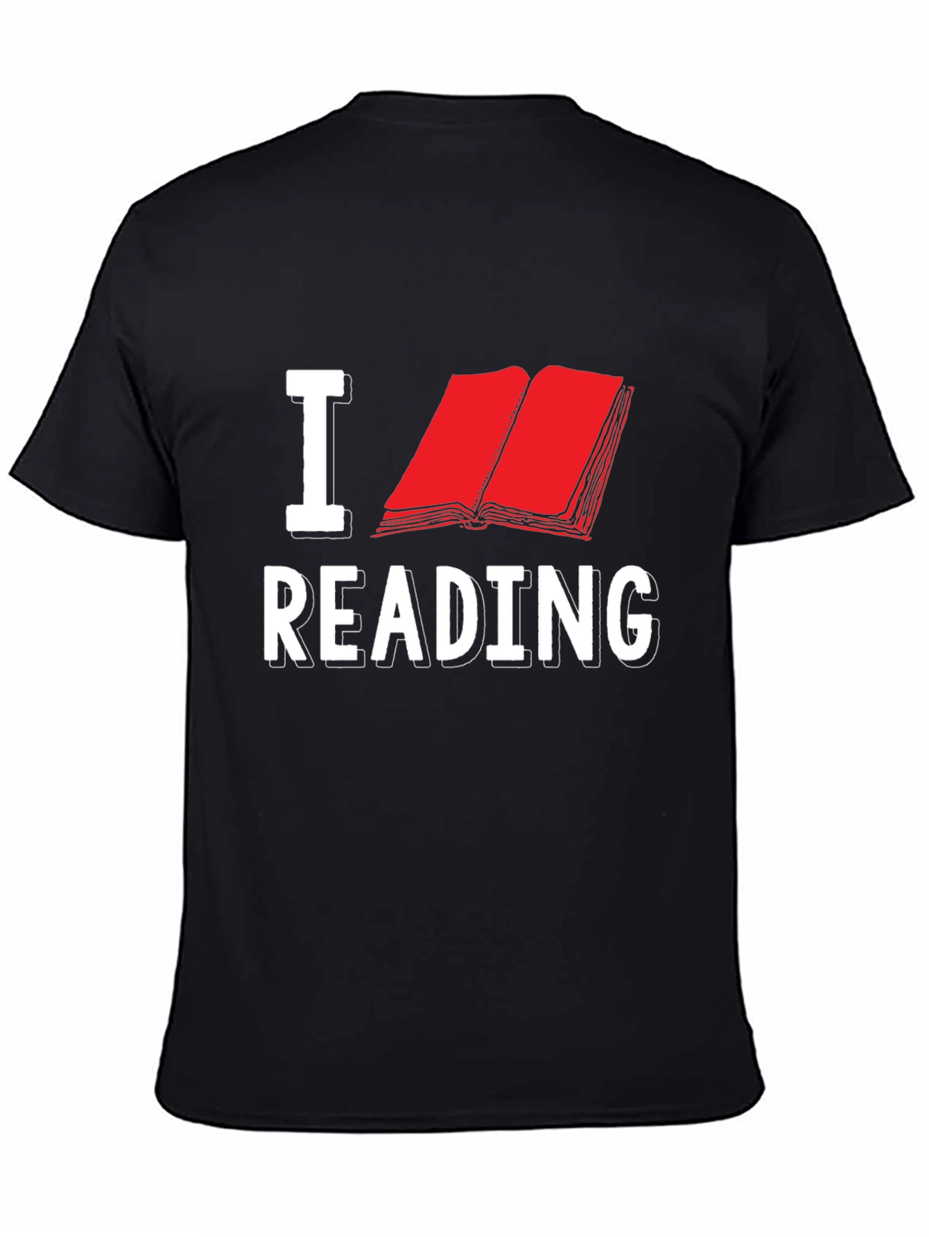Black I Love Reading T-Shirt view 4