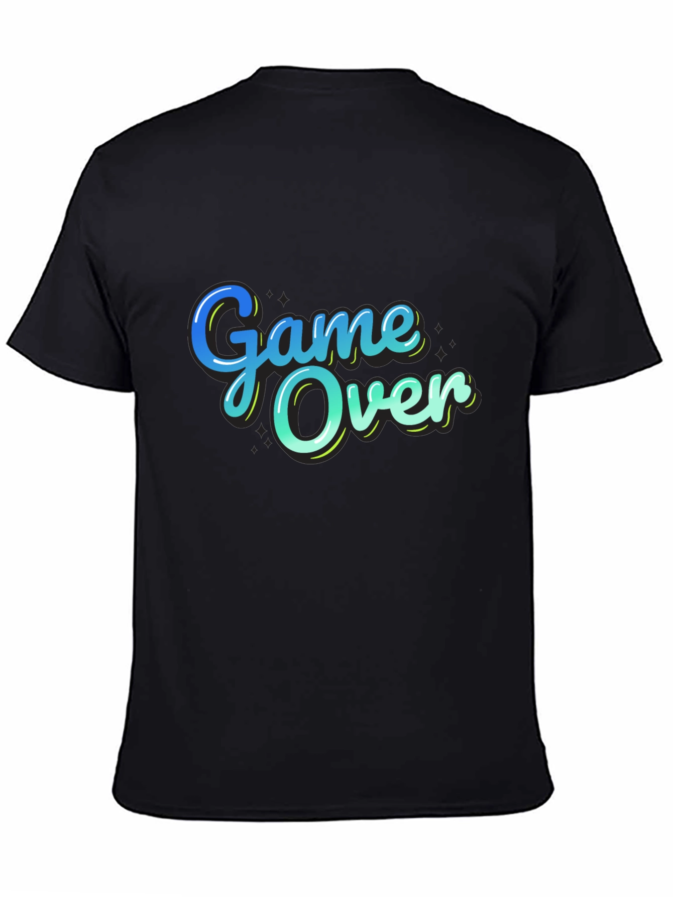Black Game Over Graphic T-Shirt - Gamer Style view 4