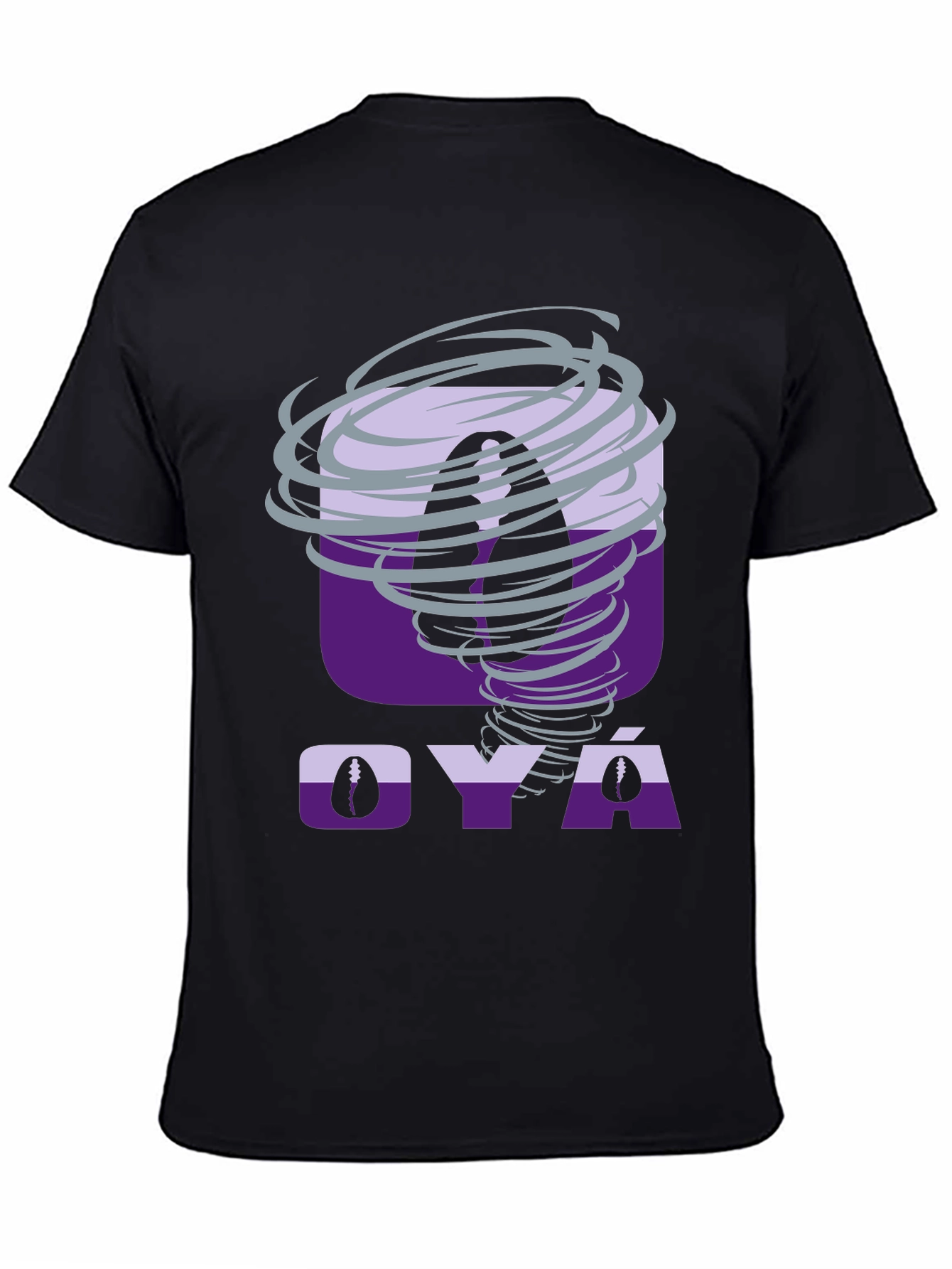 Black Oya Tornado T-Shirt - Unique Graphic Tee view 4