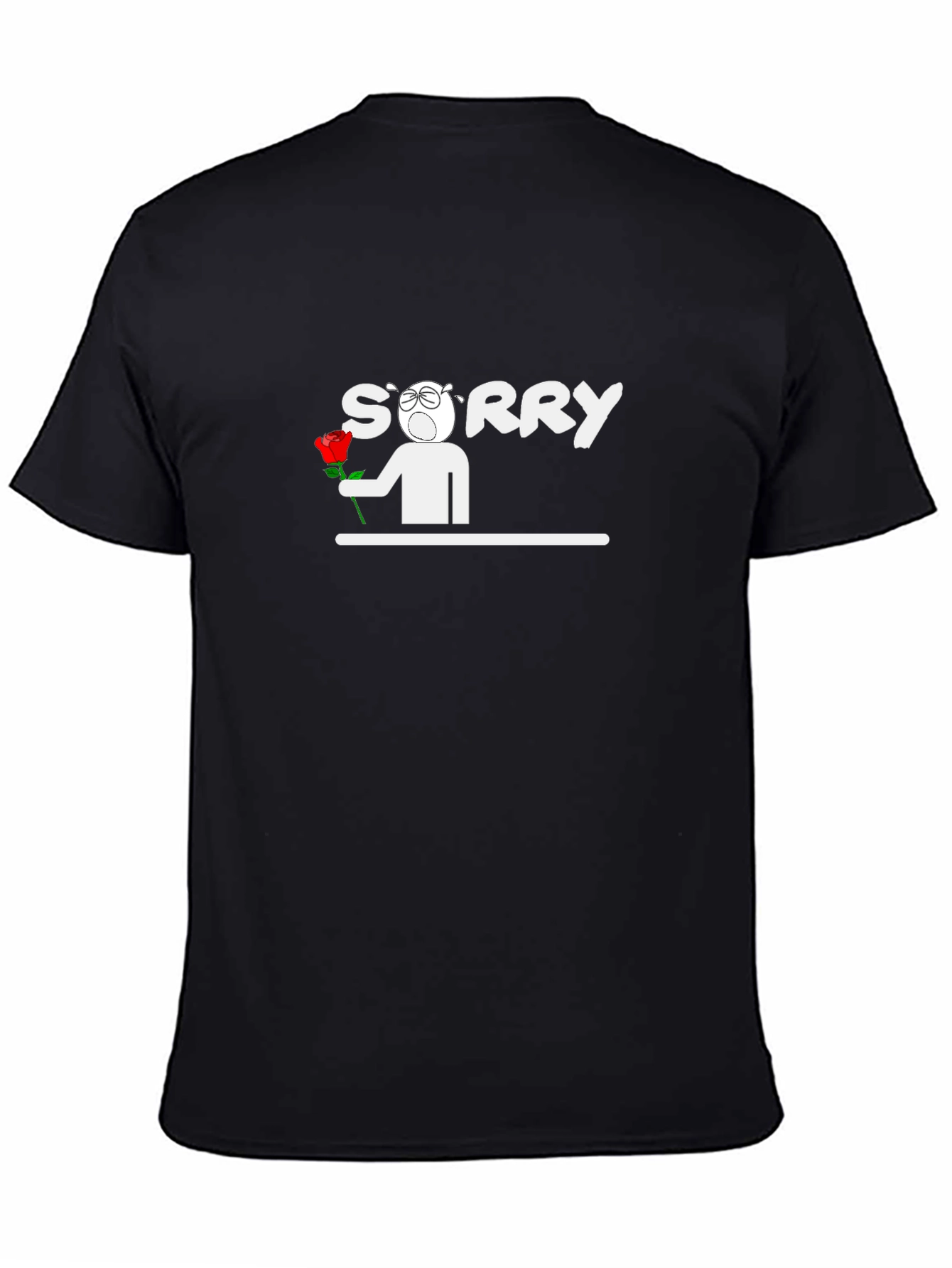 Black Sorry Graphic Tee - Apology T-Shirt view 4