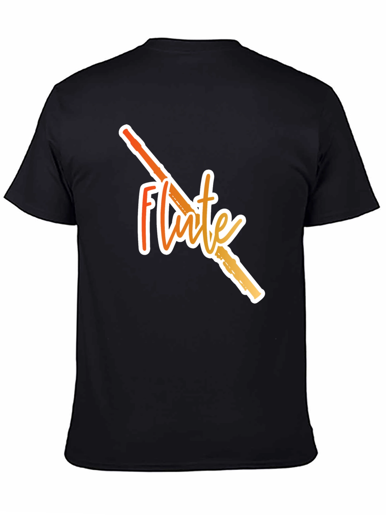 Flute Graphic Black T-Shirt - 4