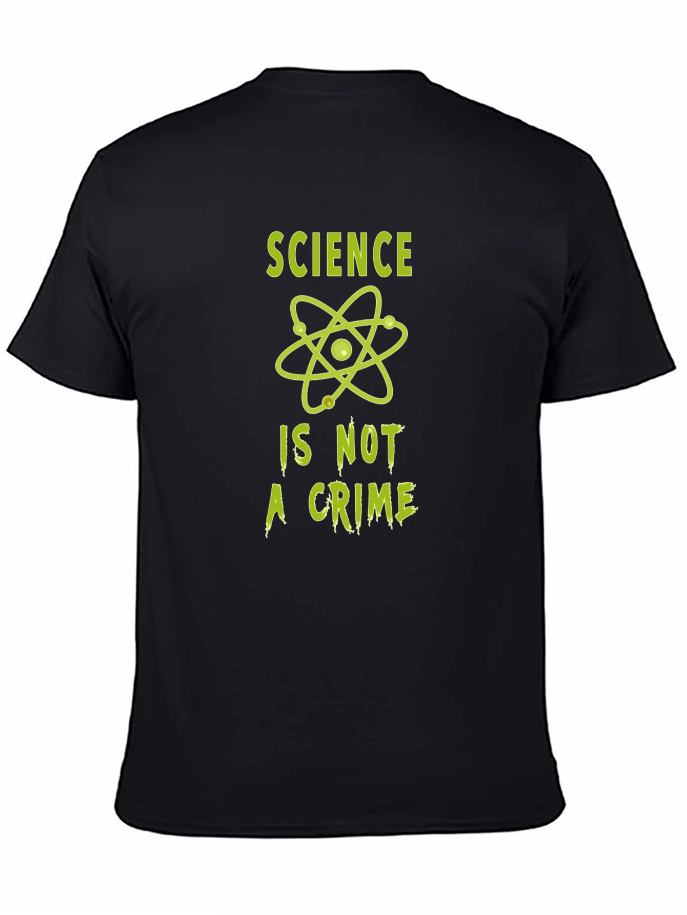 Black Science Is Not A Crime T-Shirt - Black view 4
