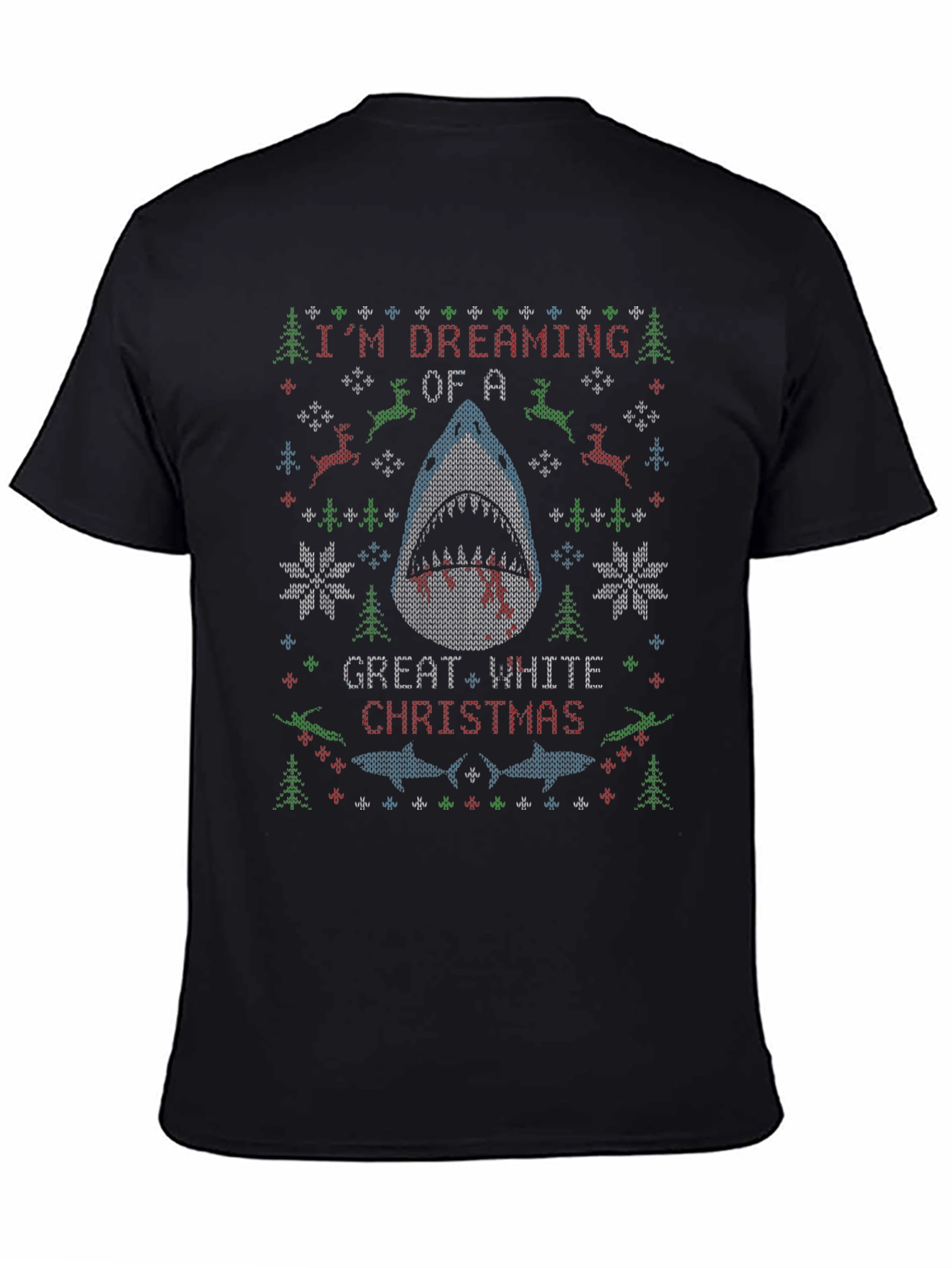 Black Great White Christmas T-Shirt view 4