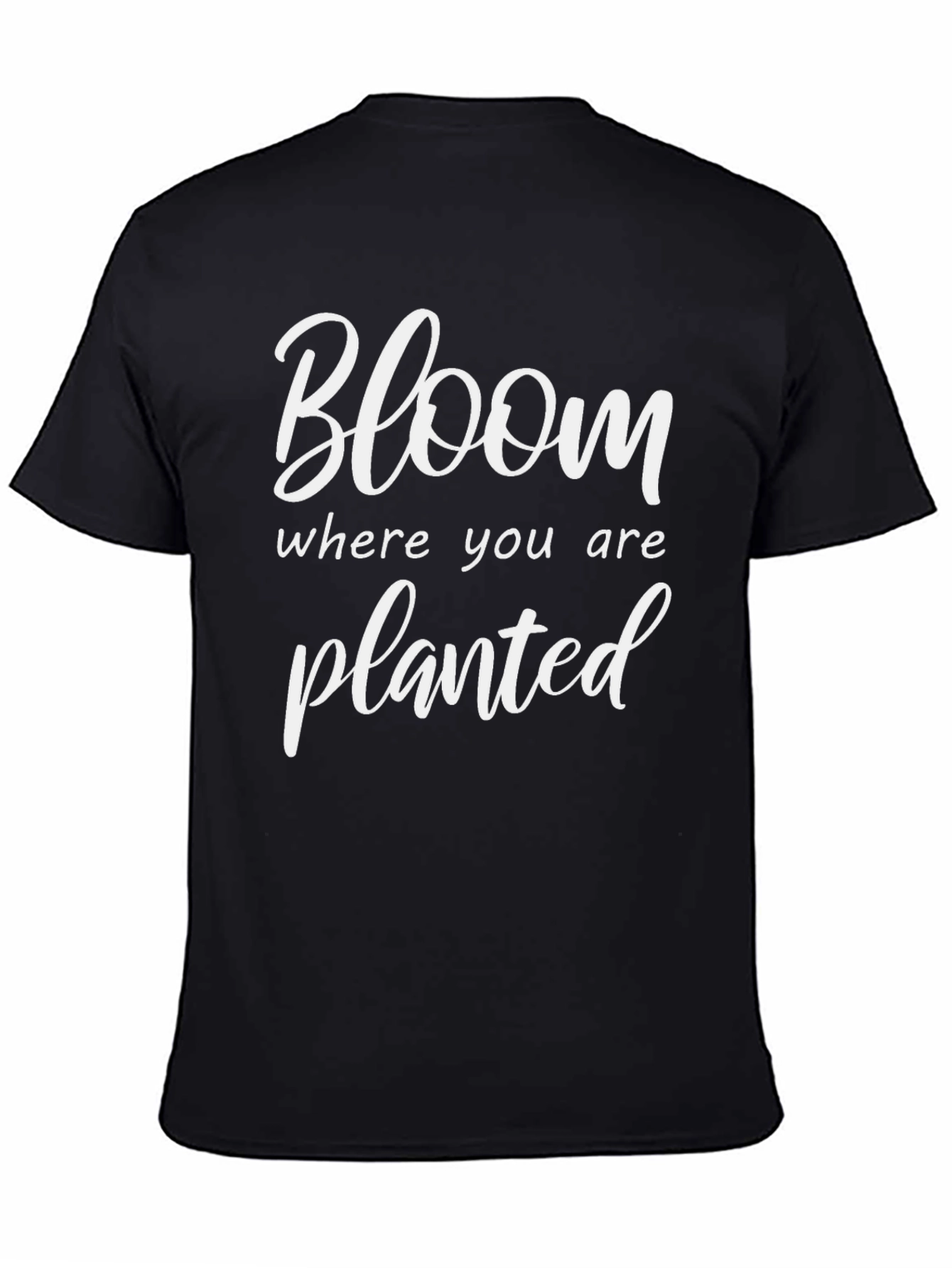 Black Bloom Where You Are Planted Graphic Tee view 4