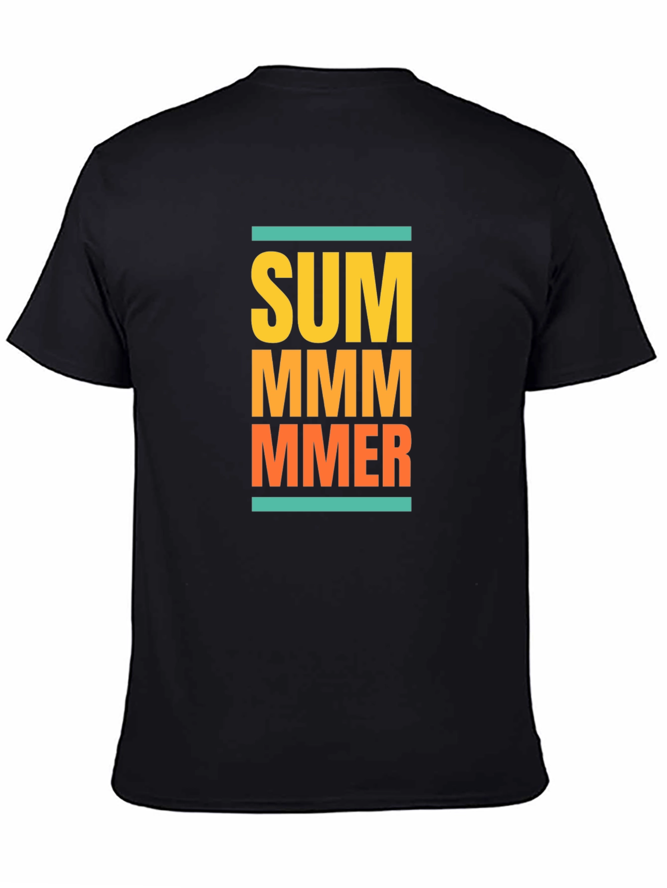 Black Summer Graphic T-Shirt view 4