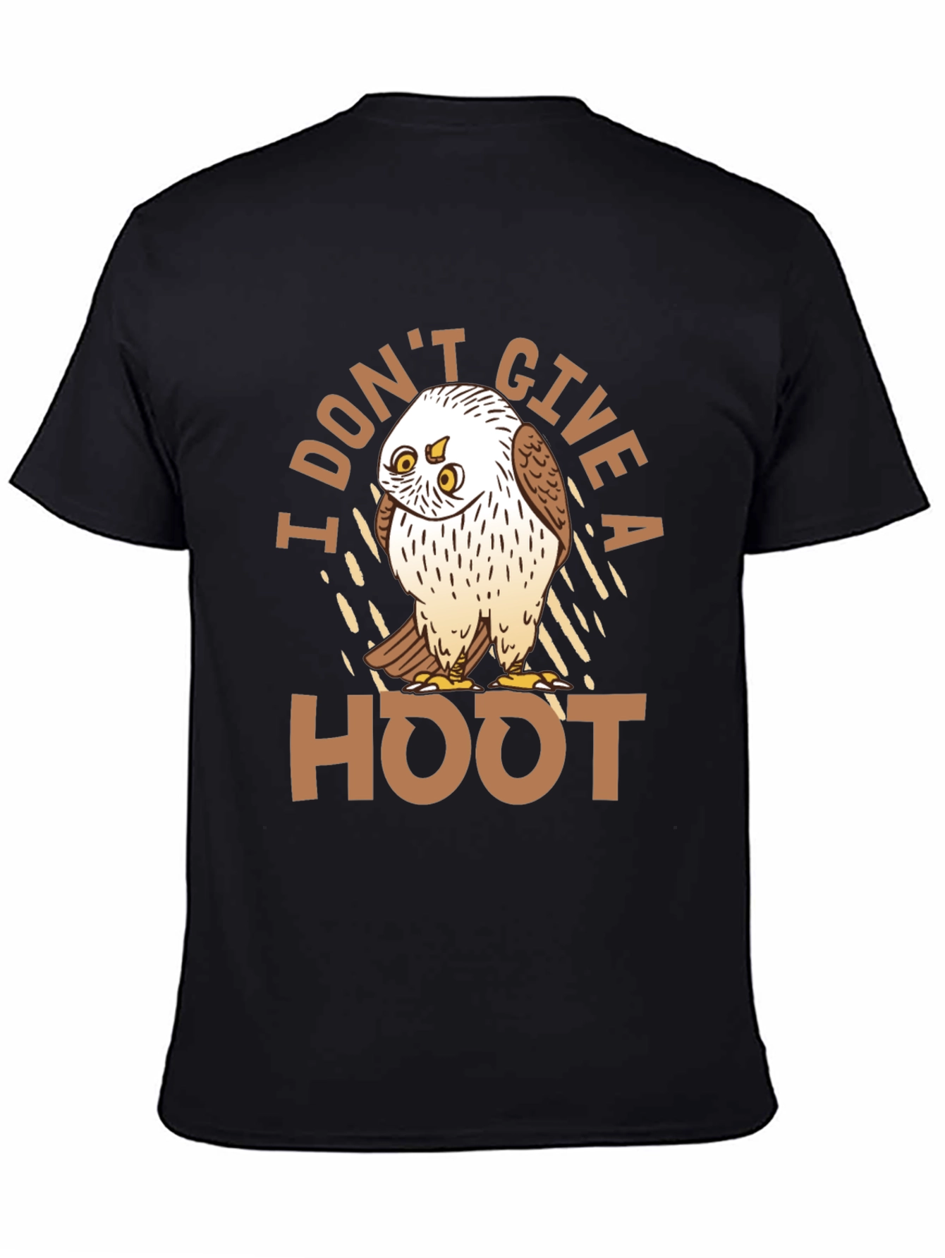 Black I Don't Give a Hoot Owl T-Shirt view 4