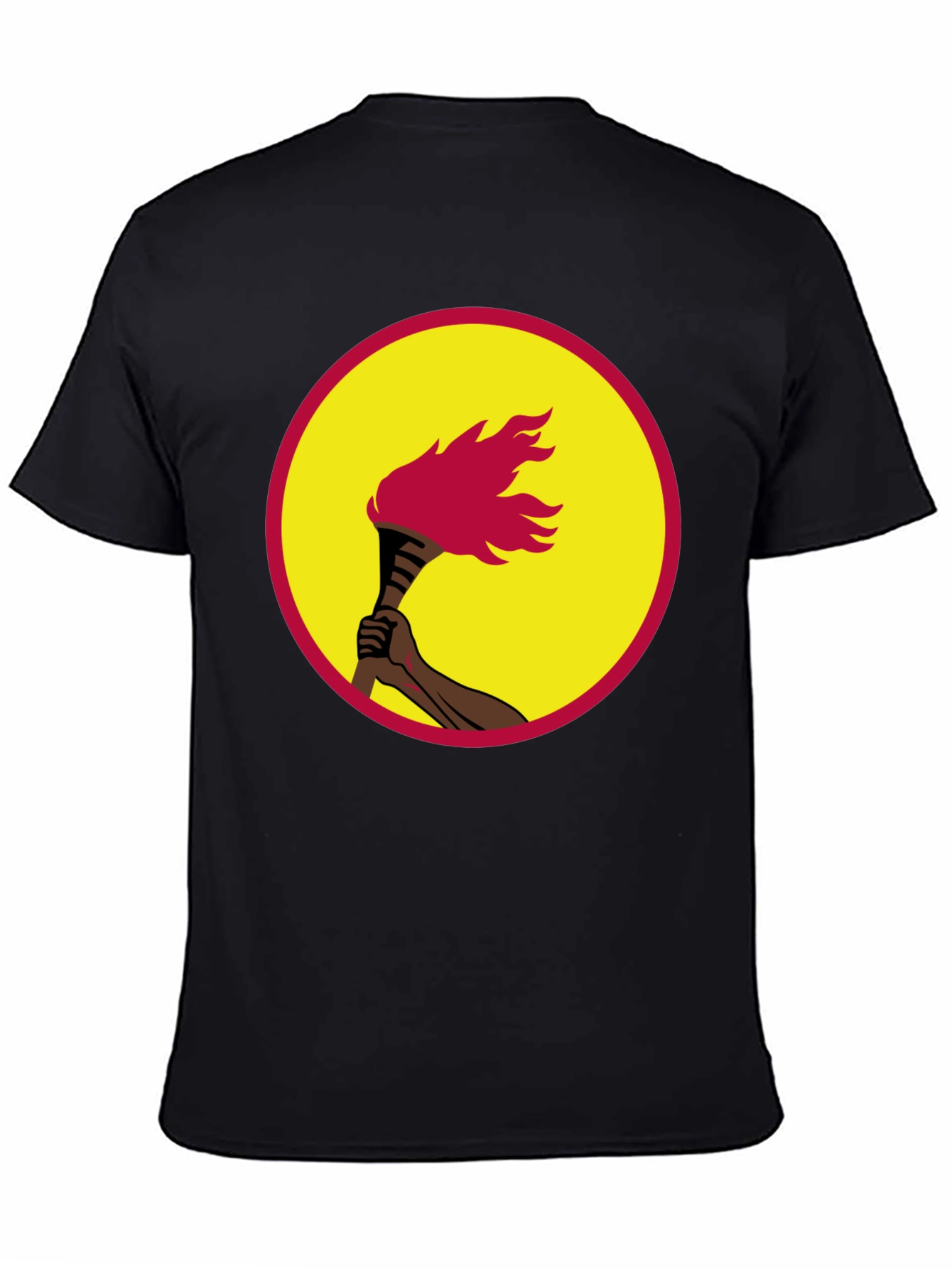 Black Torchbearer Graphic Tee - Black Cotton T-Shirt view 4