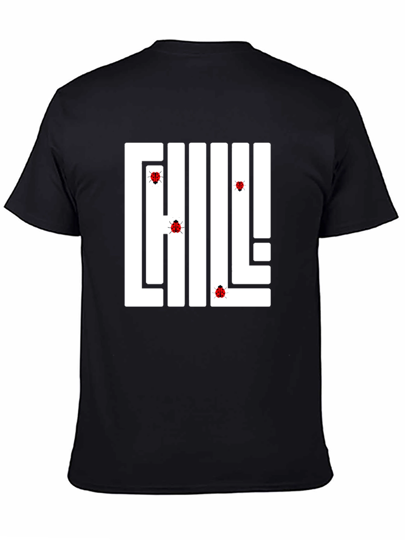 Black Chill Ladybug Graphic Tee - Unique Design view 4