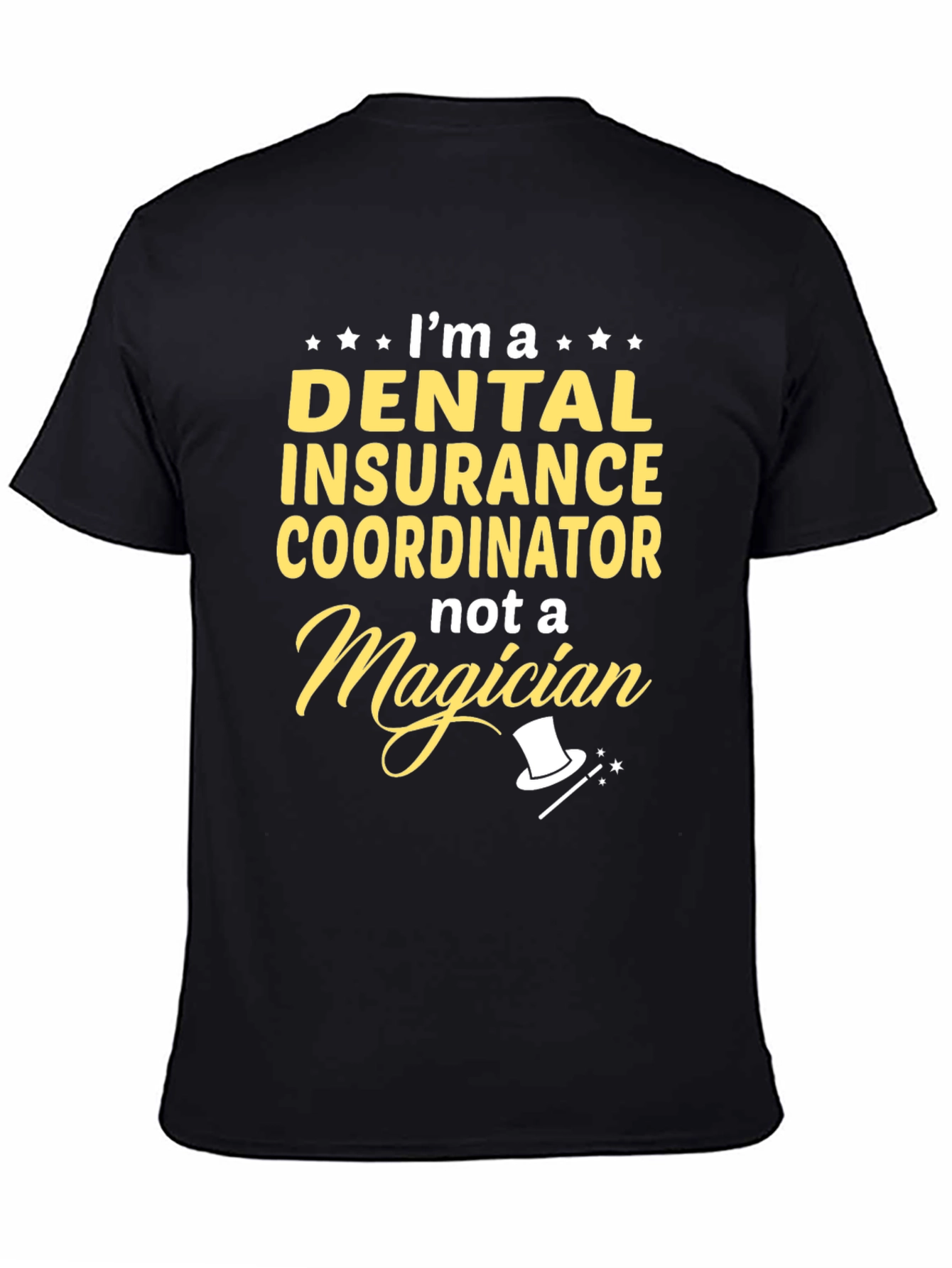 Black Dental Insurance Coordinator T-Shirt view 4