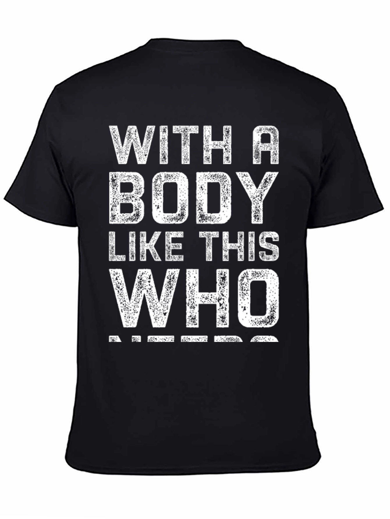 Black Funny Body Like This T-Shirt view 4
