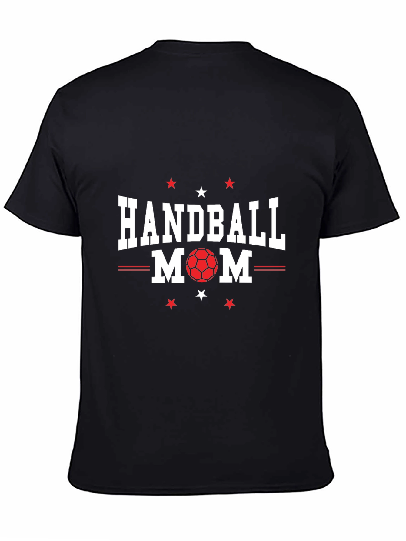 Black Handball Mom Graphic T-Shirt view 4