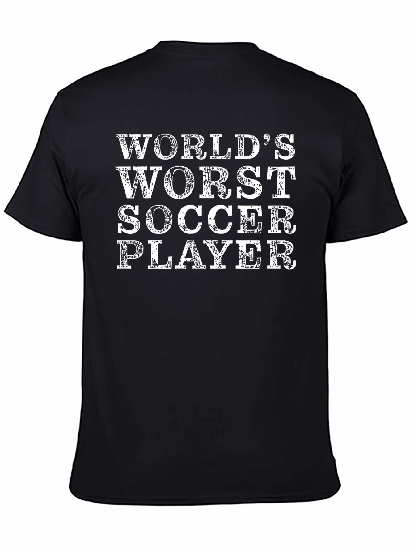 Black World's Worst Soccer Player Graphic Tee view 4