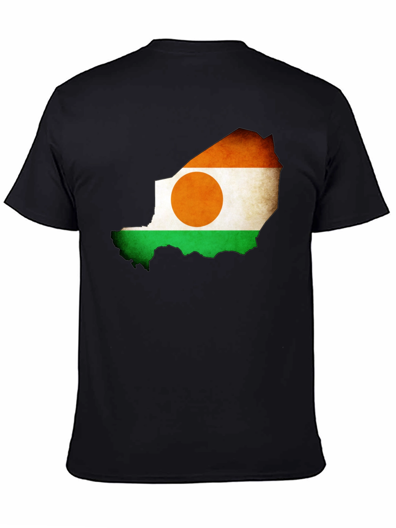Black Niger Flag Map Graphic Tee - Black view 4