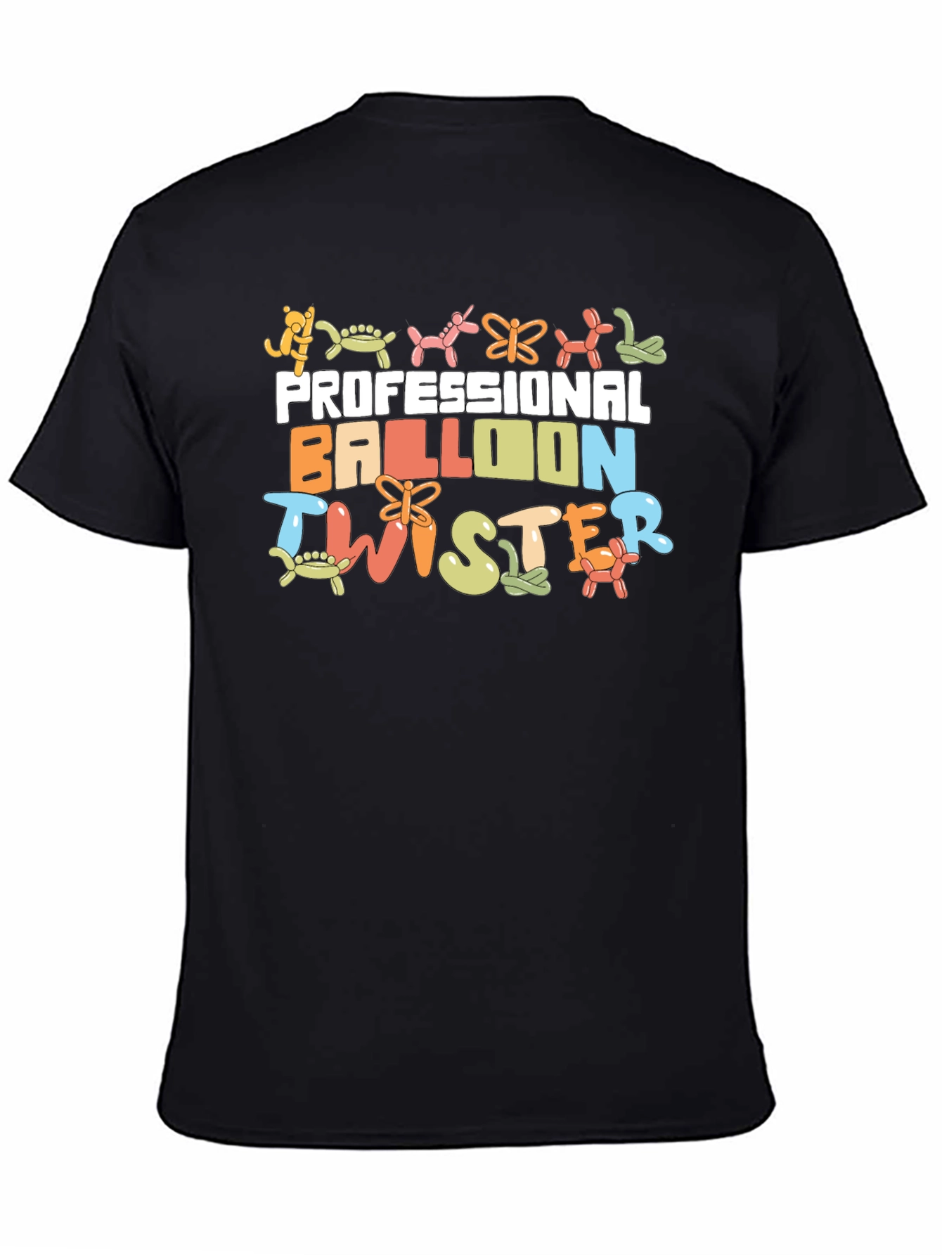 Black Professional Balloon Twister T-Shirt view 4