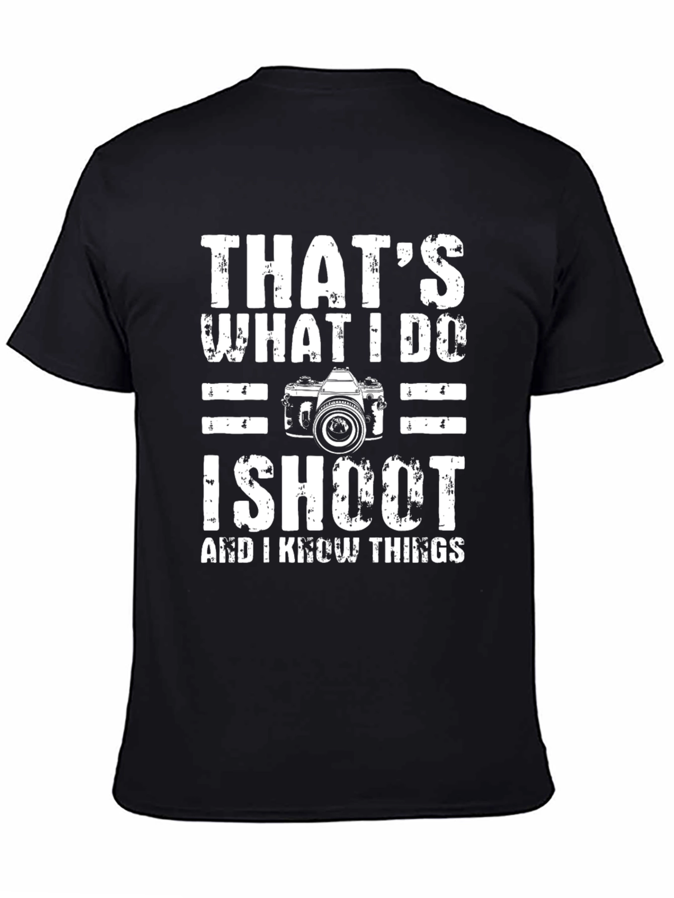 Black Funny Photography T-Shirt: That's What I Do, I Shoot view 4