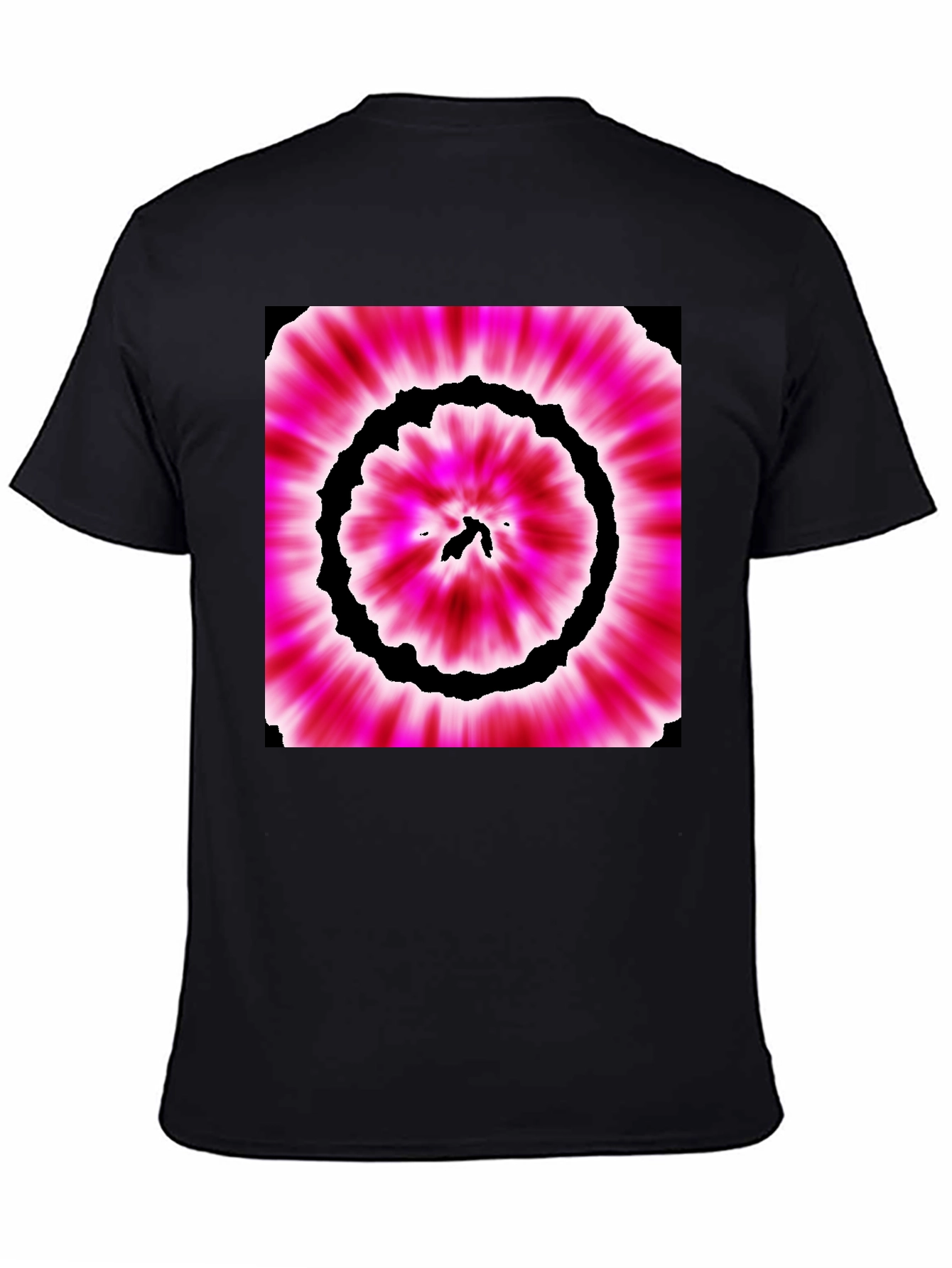 Black Vibrant Tie-Dye Graphic Tee view 4