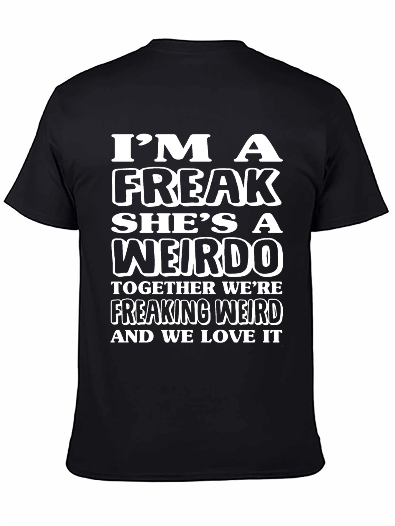 Black I'm A Freak Graphic Tee view 4