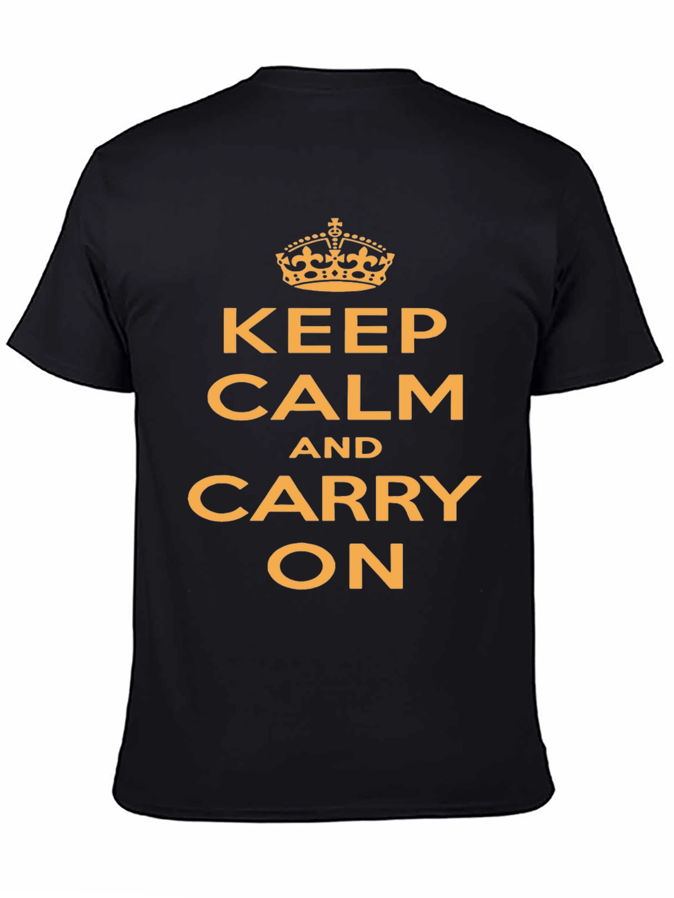 Black Keep Calm T-Shirt - Funny Slogan Tee view 4