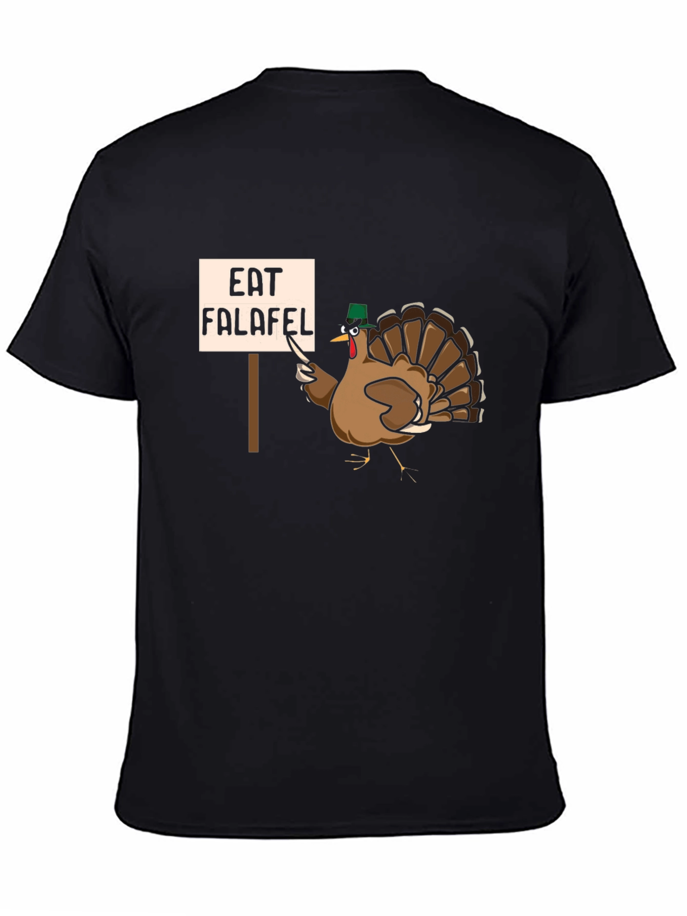 Black Eat Falafel Turkey Humor T-Shirt view 4