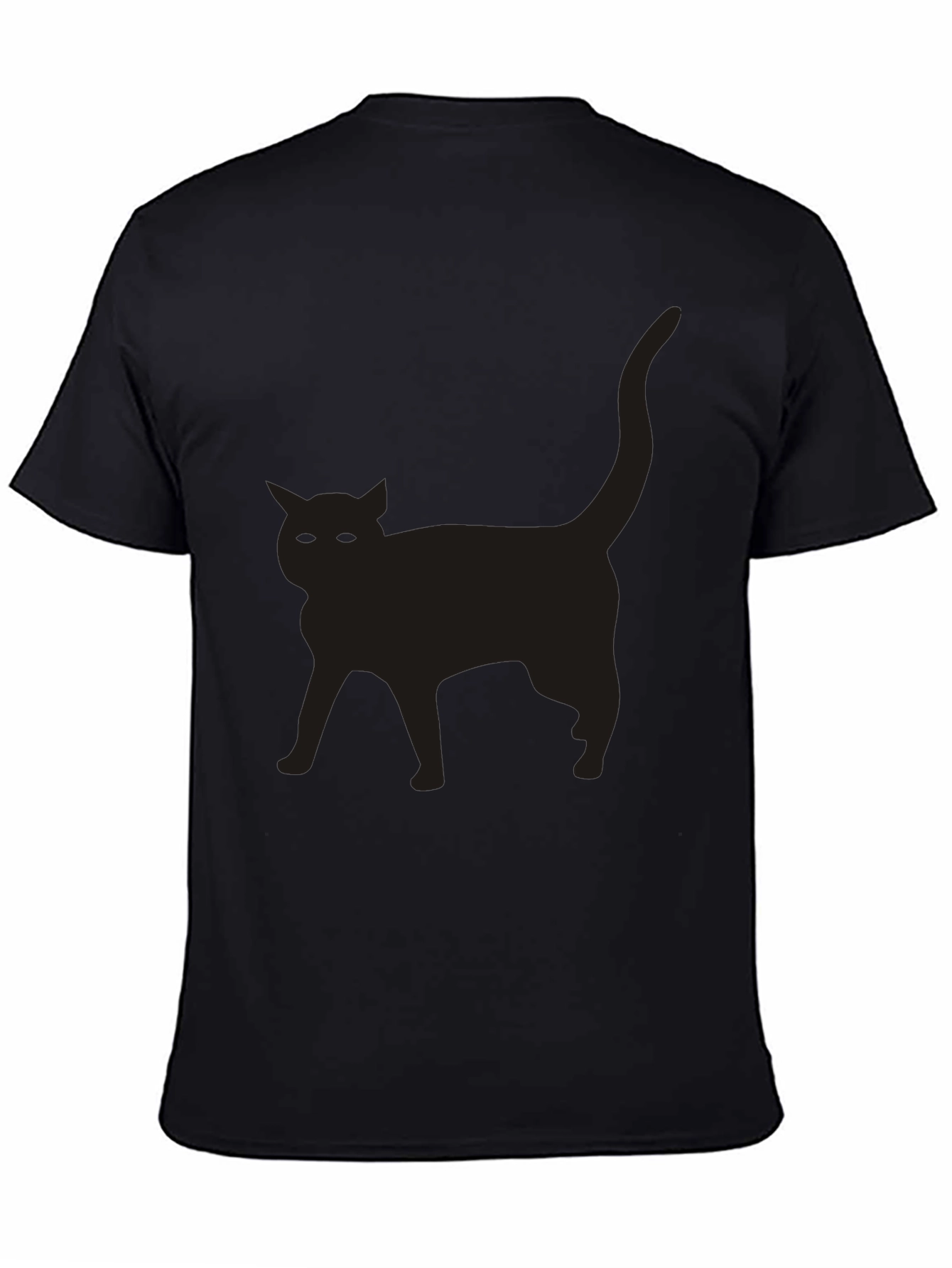Black Black Cat Silhouette Graphic T-Shirt view 4