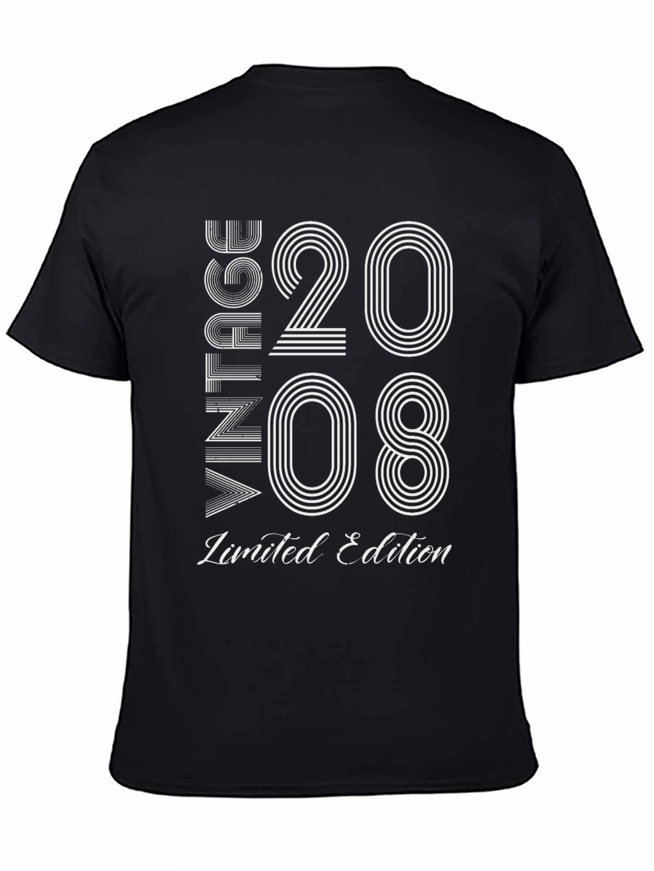 Black Vintage 2008 Limited Edition Black T-Shirt view 4