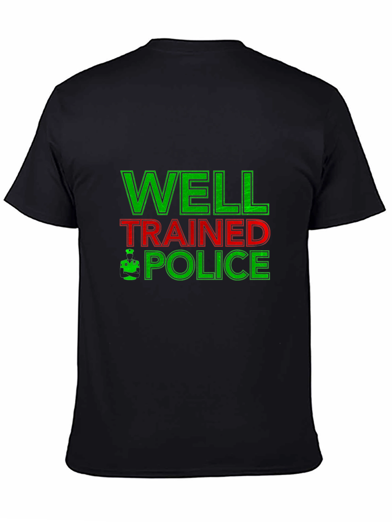 Black Well Trained Police Graphic T-Shirt view 4