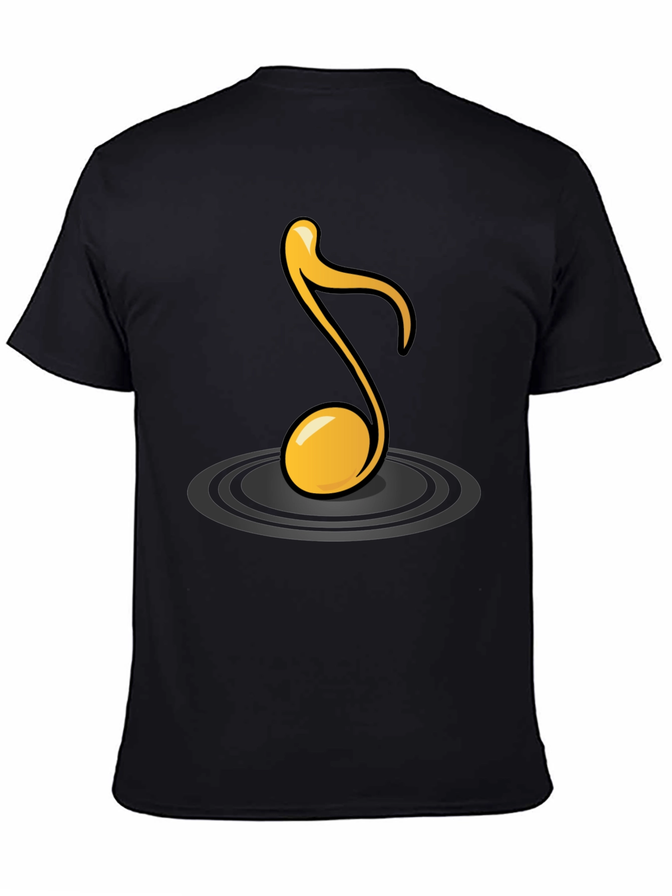 Black Musical Note Graphic Tee view 4