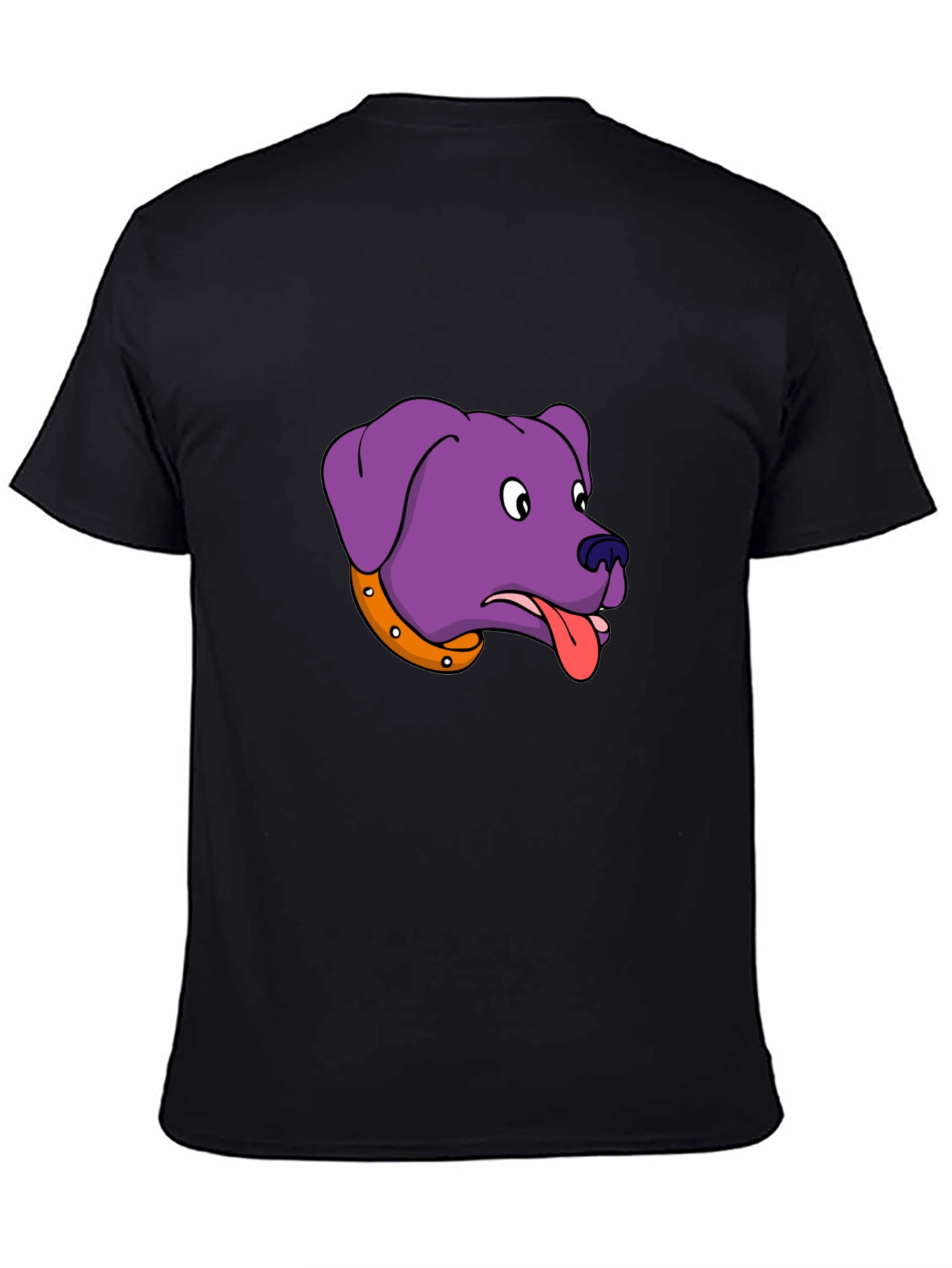 Black Cartoon Dog Graphic Tee view 4