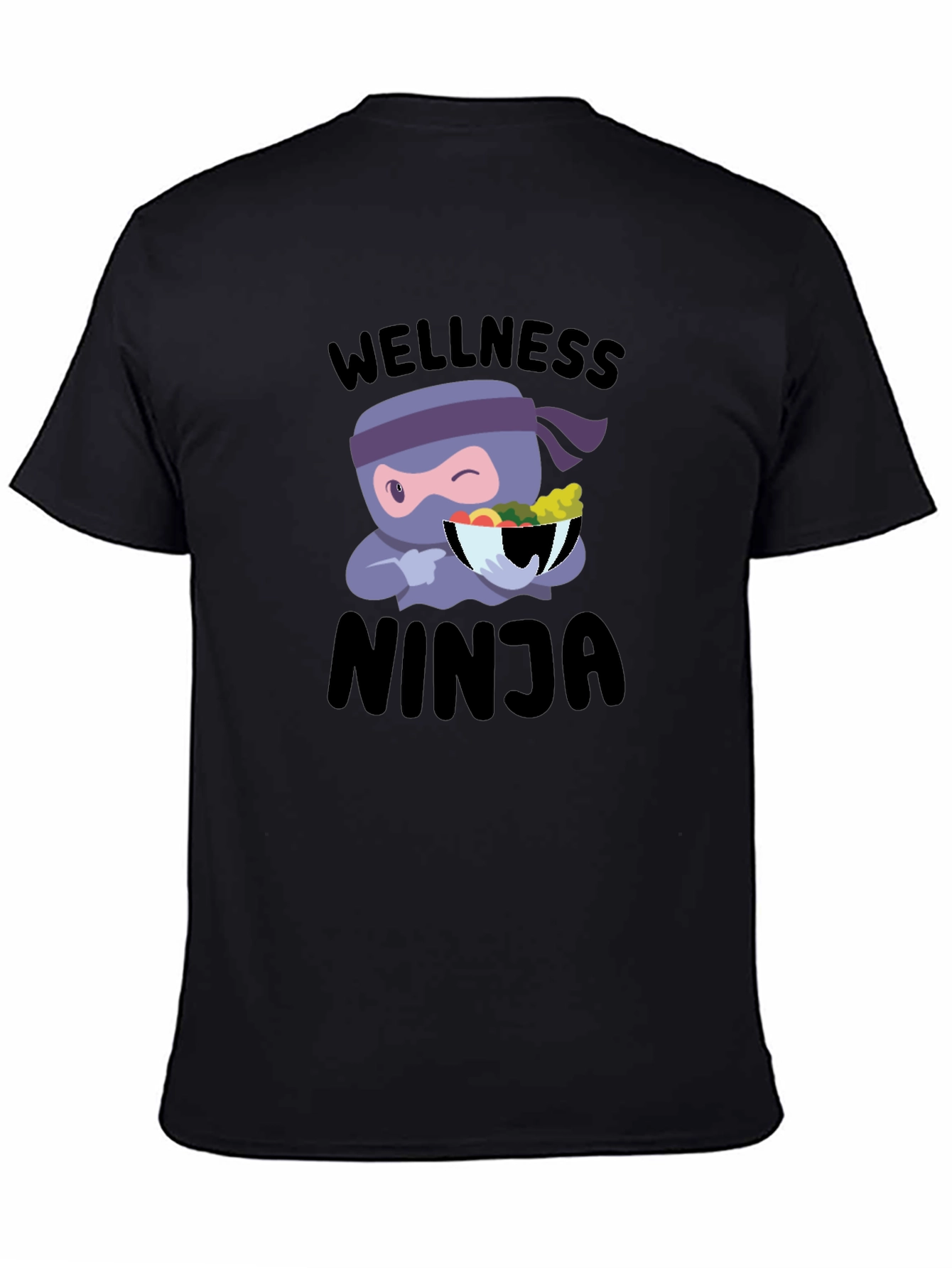 Black Wellness Ninja Black T-Shirt view 4