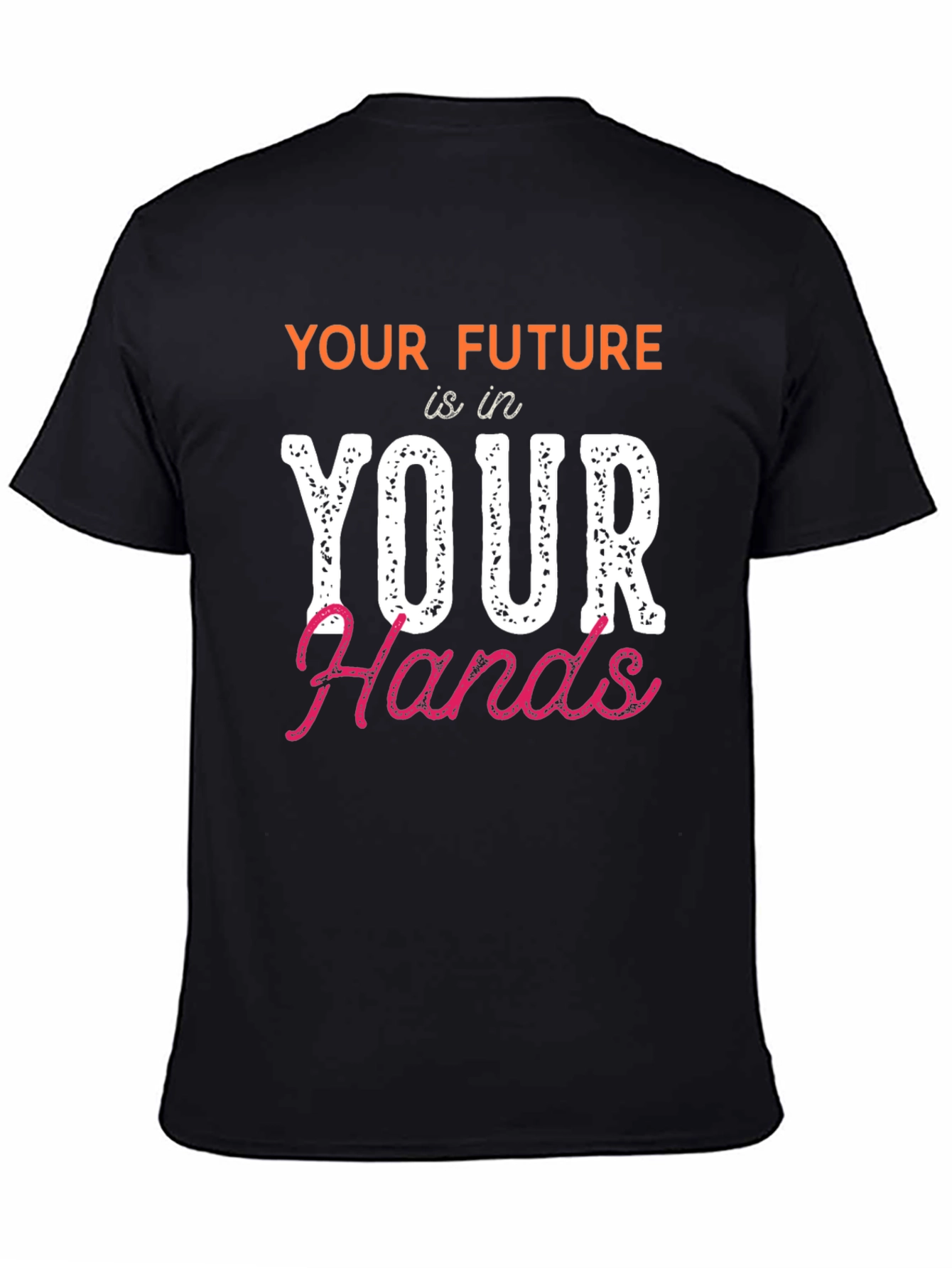 Black Future in Your Hands Graphic Tee - Motivational Design view 4