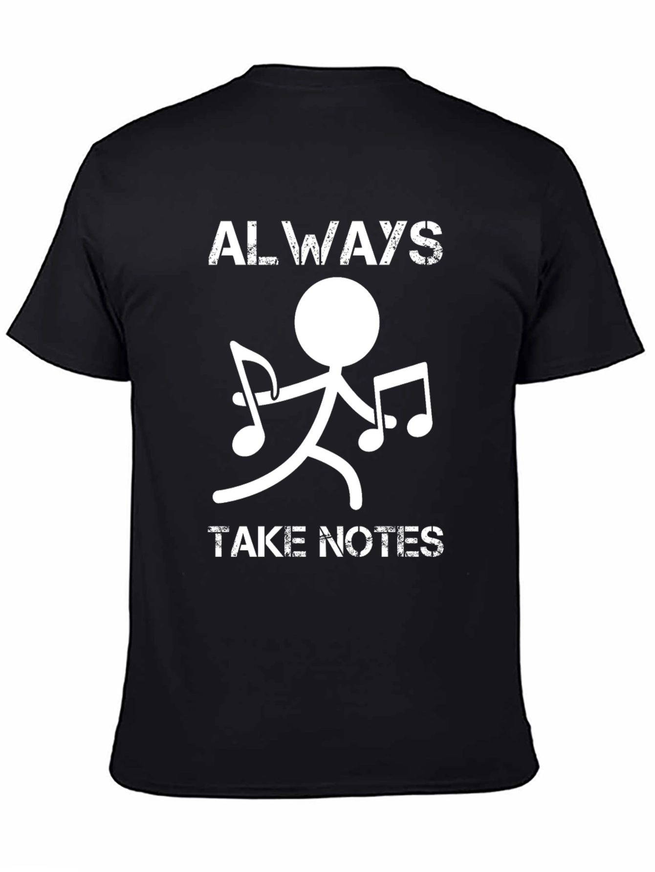Black Always Take Notes Music Shirt view 4