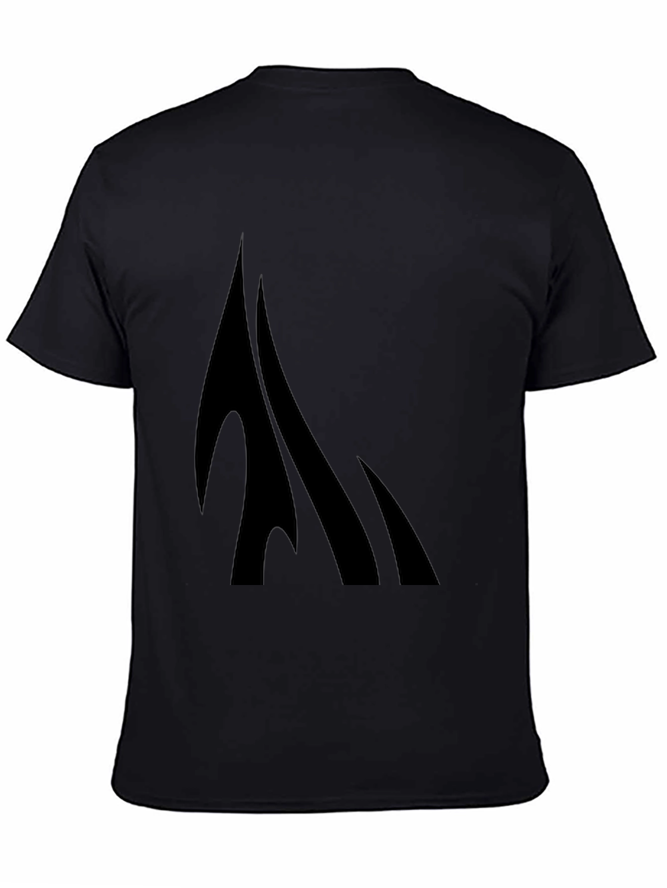 Black Stylish Black Graphic Tee - Modern Design view 4