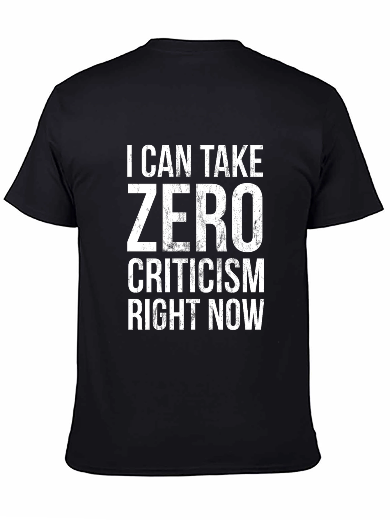 Black Zero Criticism Graphic Tee - Sarcastic Humor T-Shirt view 4