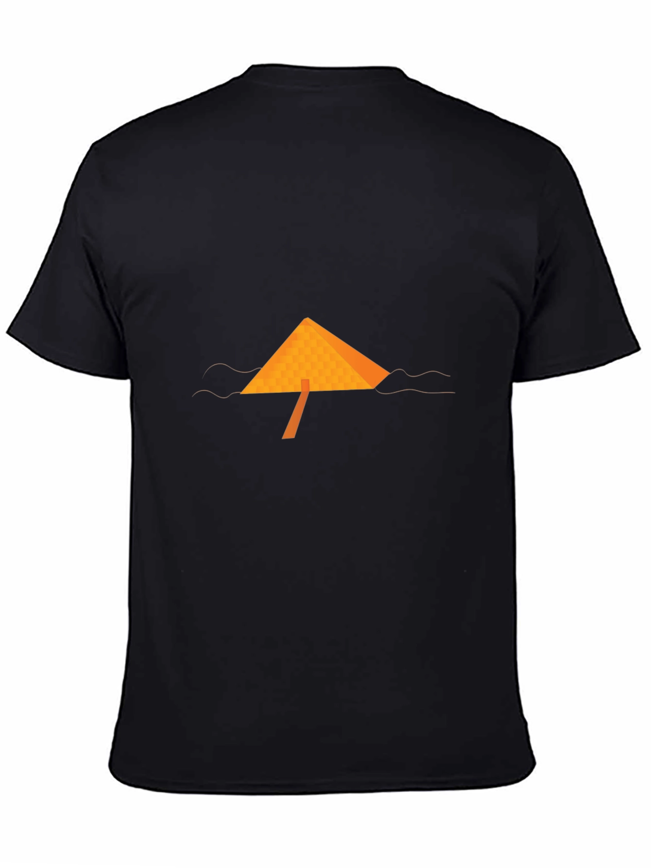 Black Geometric Pyramid T-Shirt - Bold Graphic Tee view 4