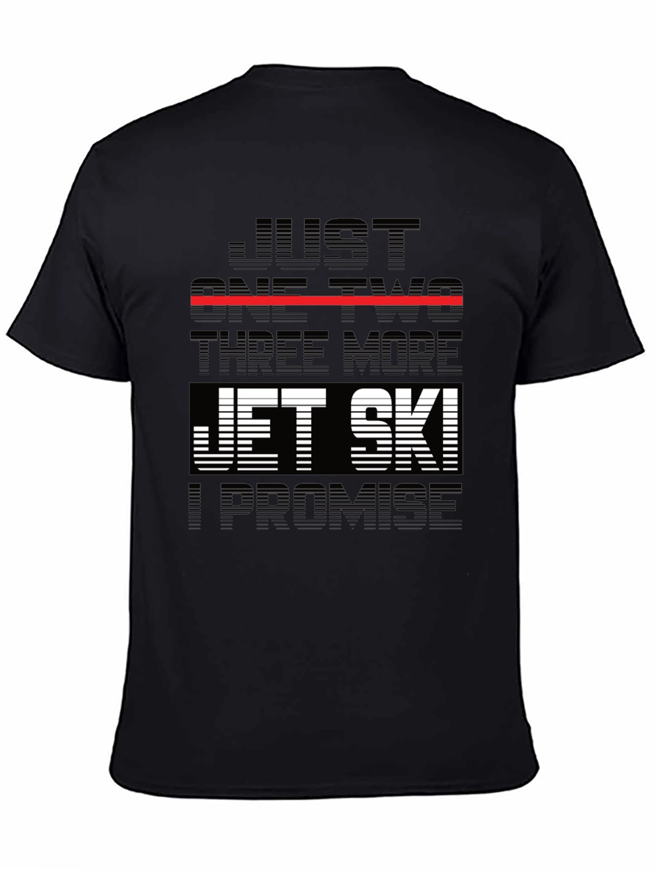 Black Jet Ski Promise T-Shirt - Black Graphic Tee view 4