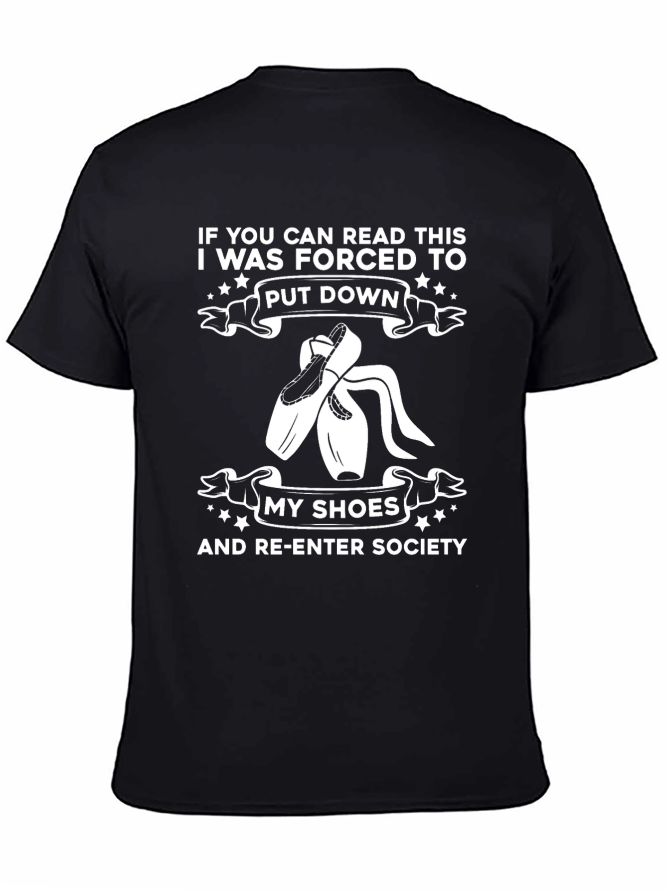 Black Funny Ballet Lover T-Shirt view 4